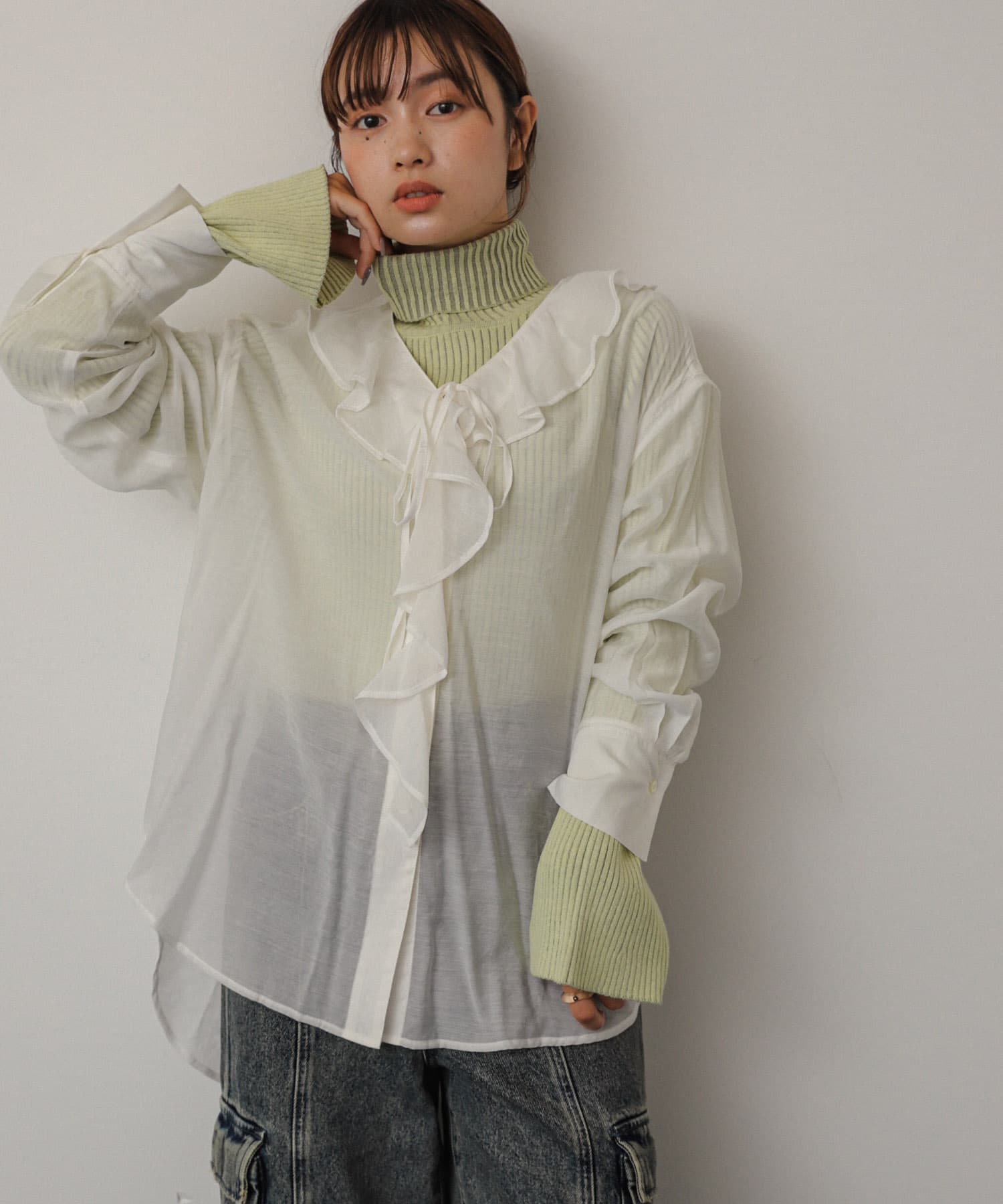 身長：158cm サイズ：one