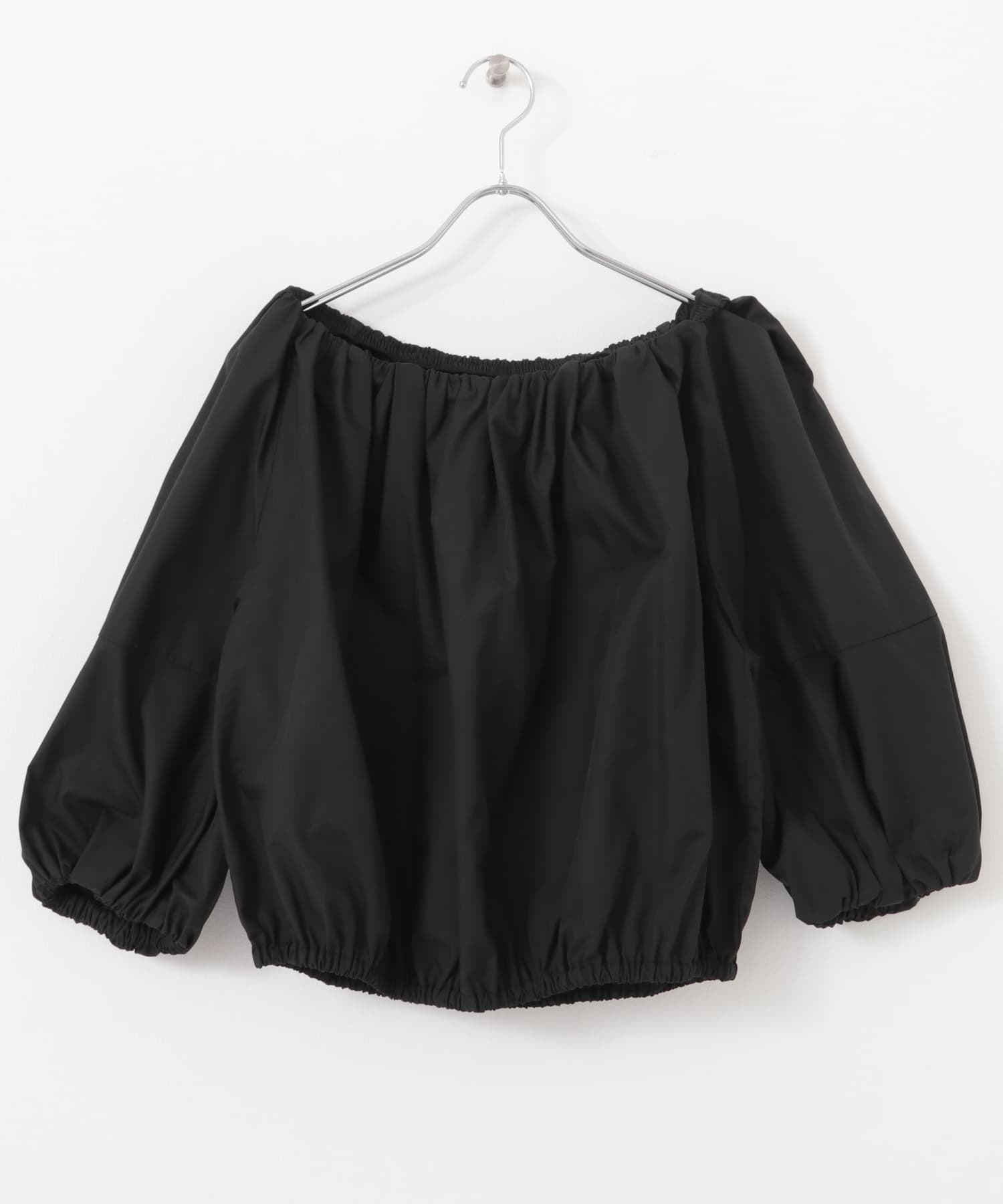 バルーンオフショルブラウス BLACK one