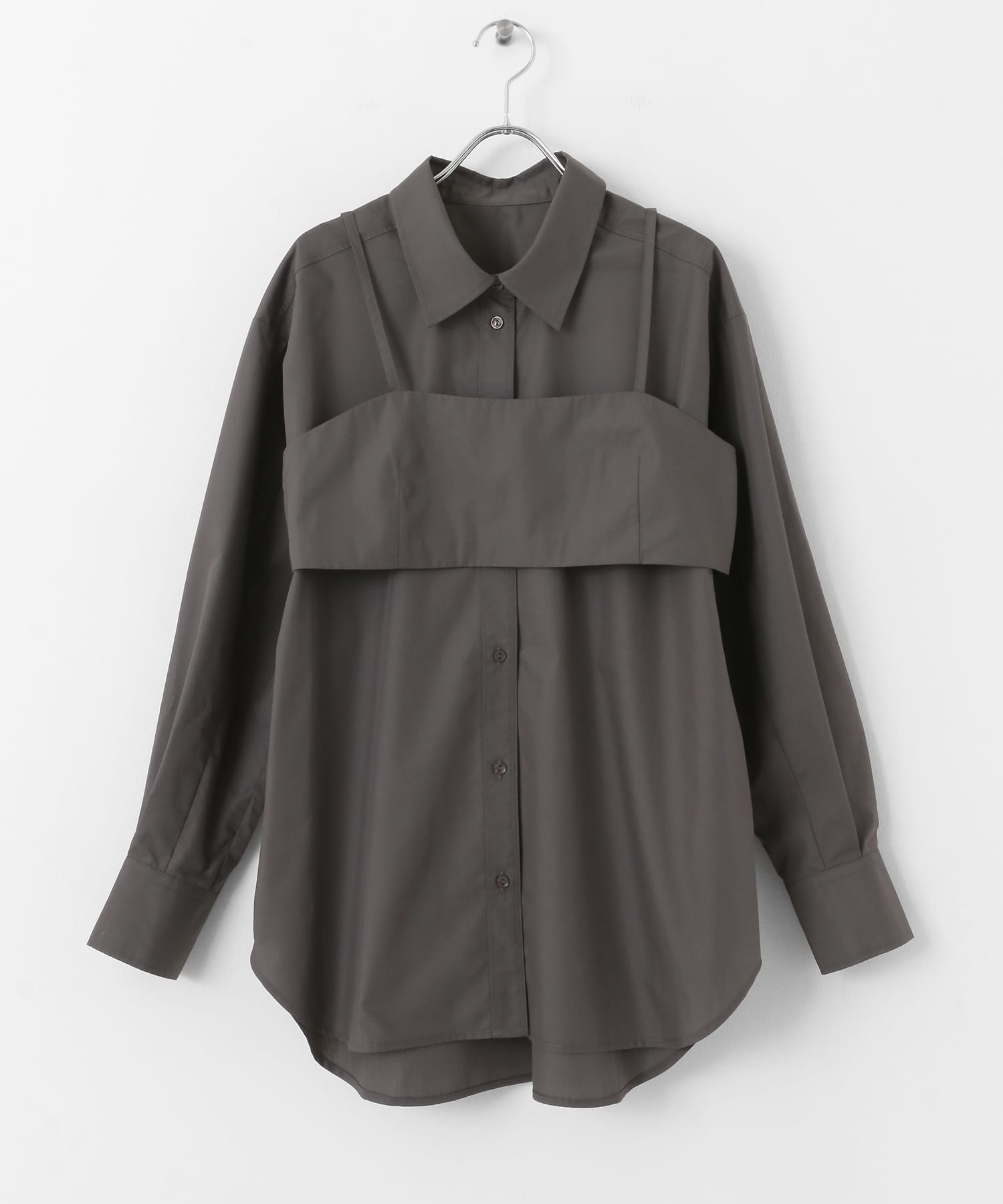ビスチェシャツアンサンブル CHARCOAL one