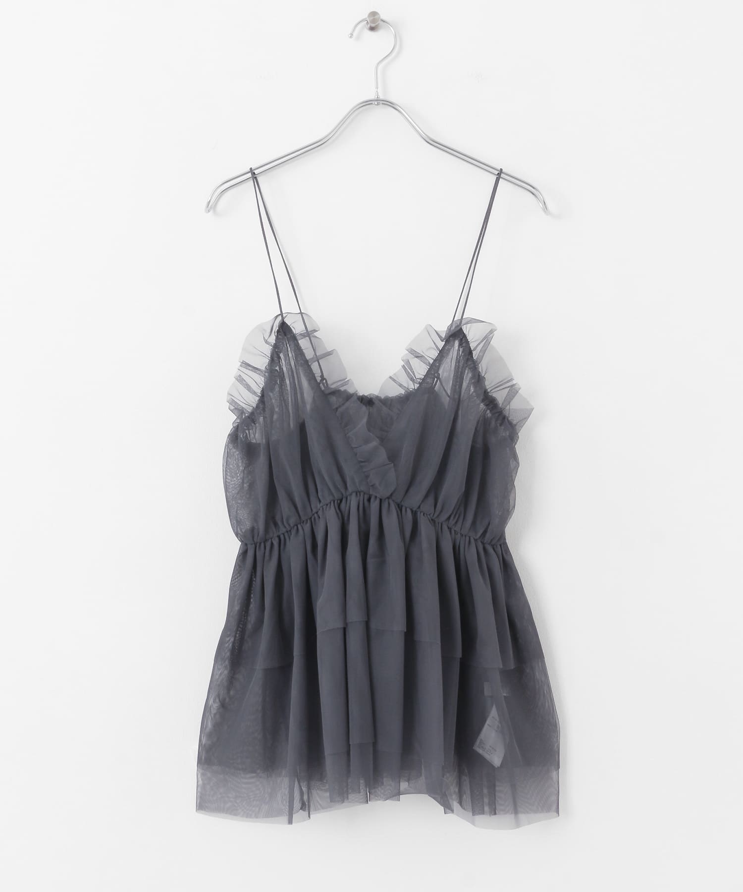 フリルチュールキャミチュニック CHARCOAL one
