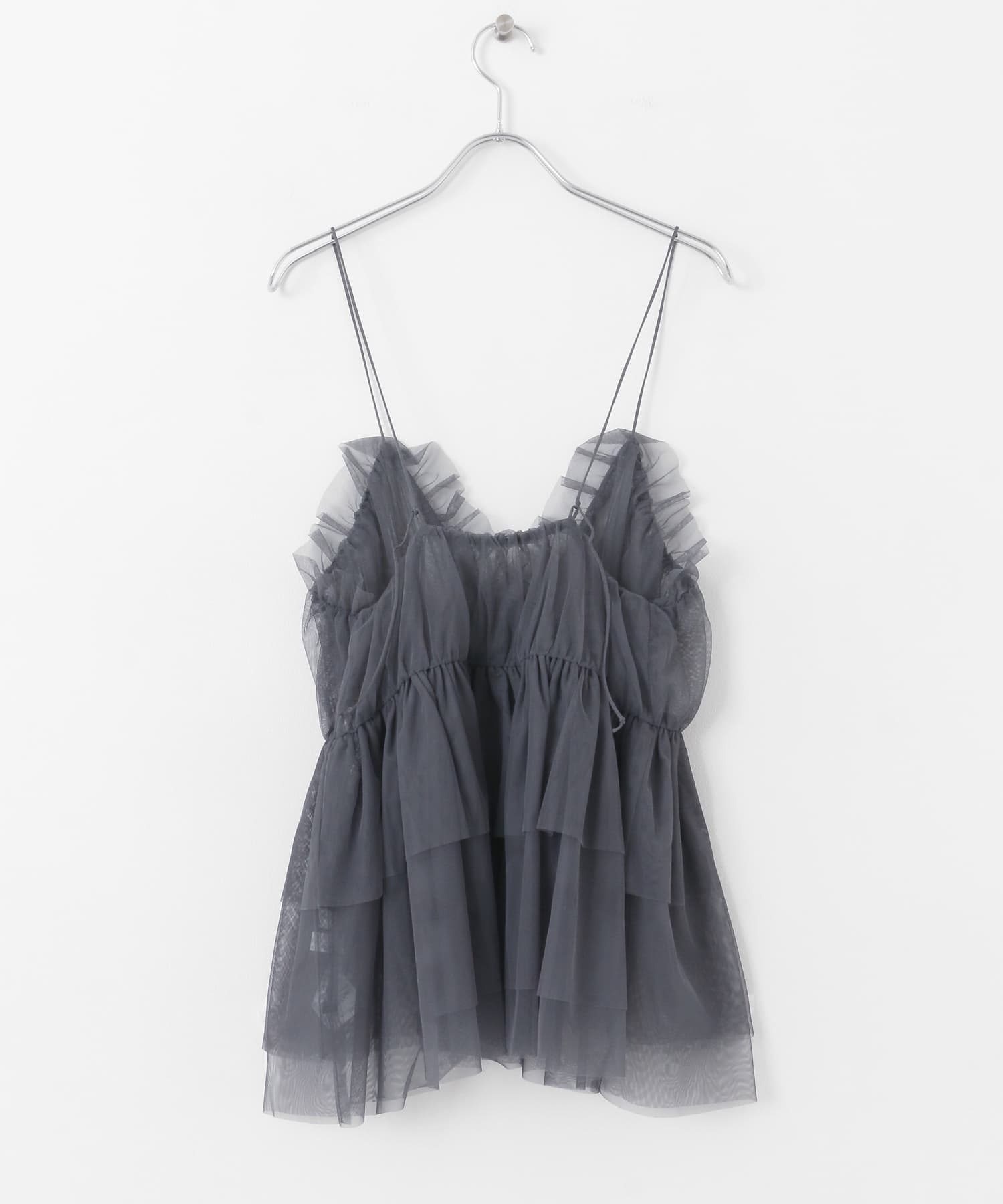 フリルチュールキャミチュニック CHARCOAL one
