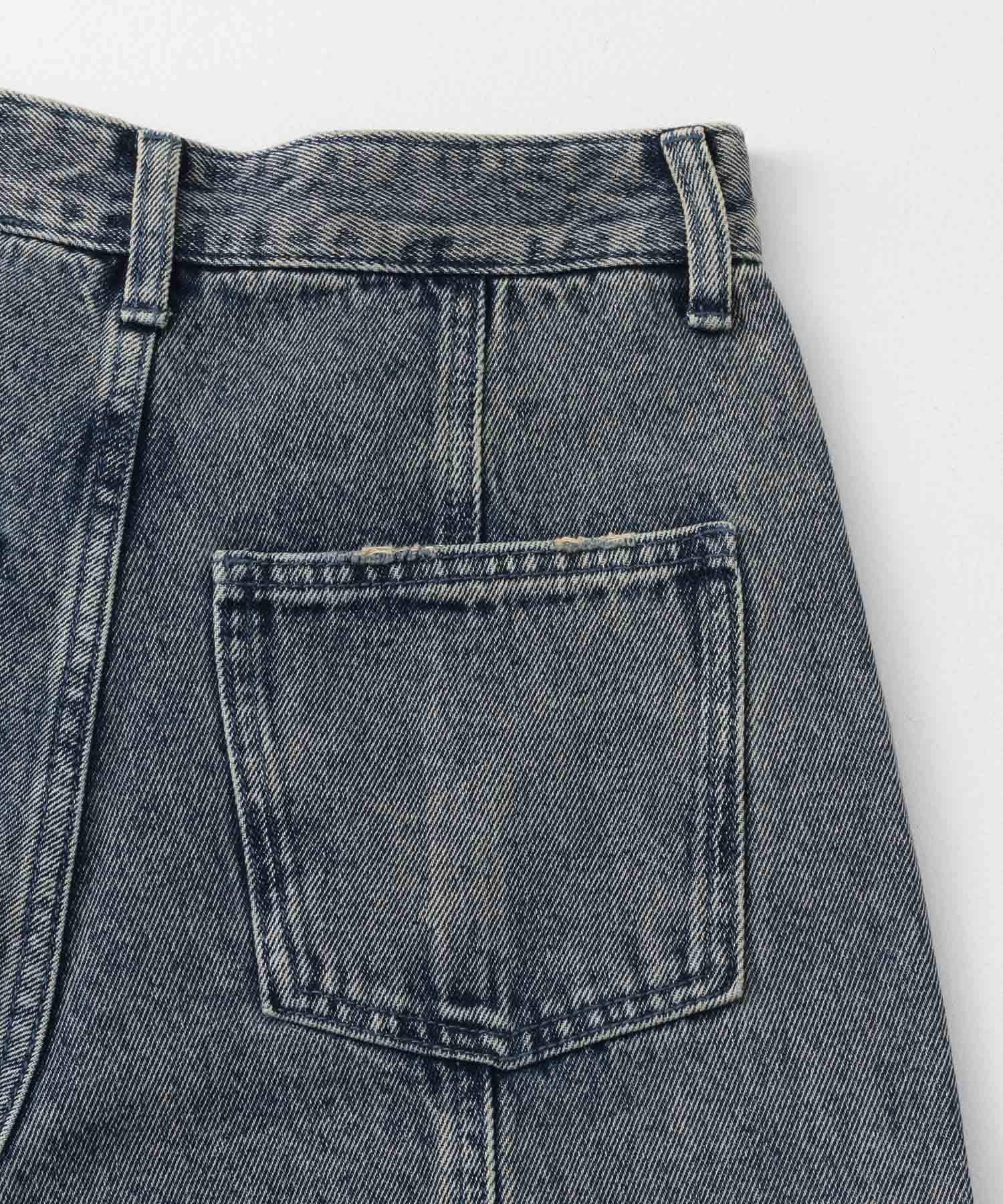 ヴィンテージデニムワイドパンツ GRAY S