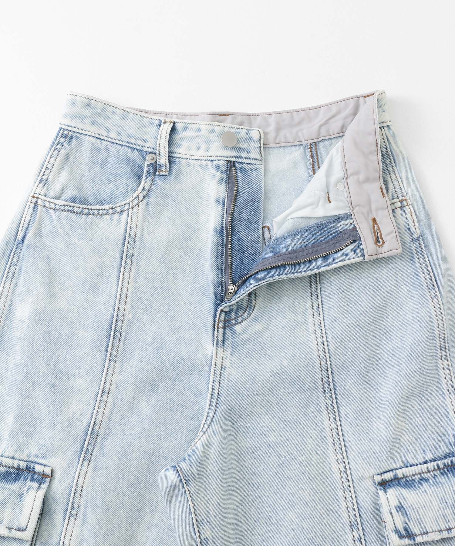 ヴィンテージデニムワイドパンツ L.INDIGO S