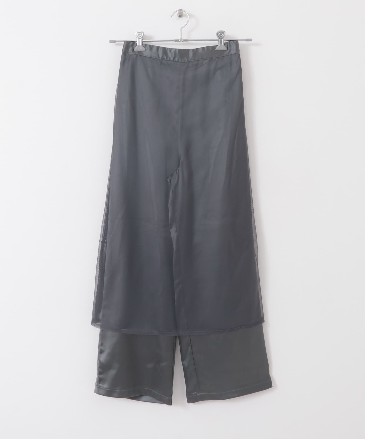 シャーリングシアースカートパンツ CHARCOAL one