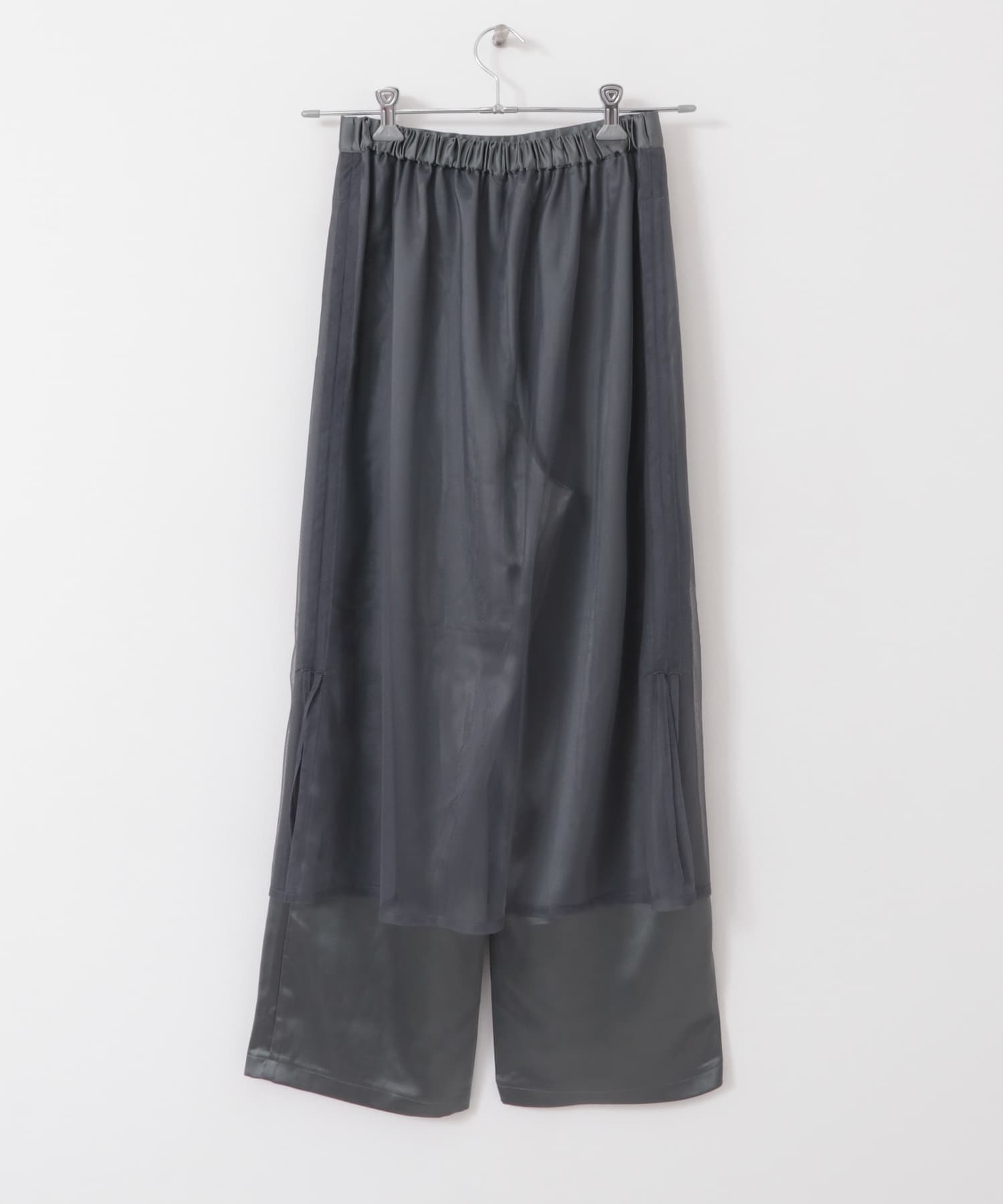 シャーリングシアースカートパンツ CHARCOAL one