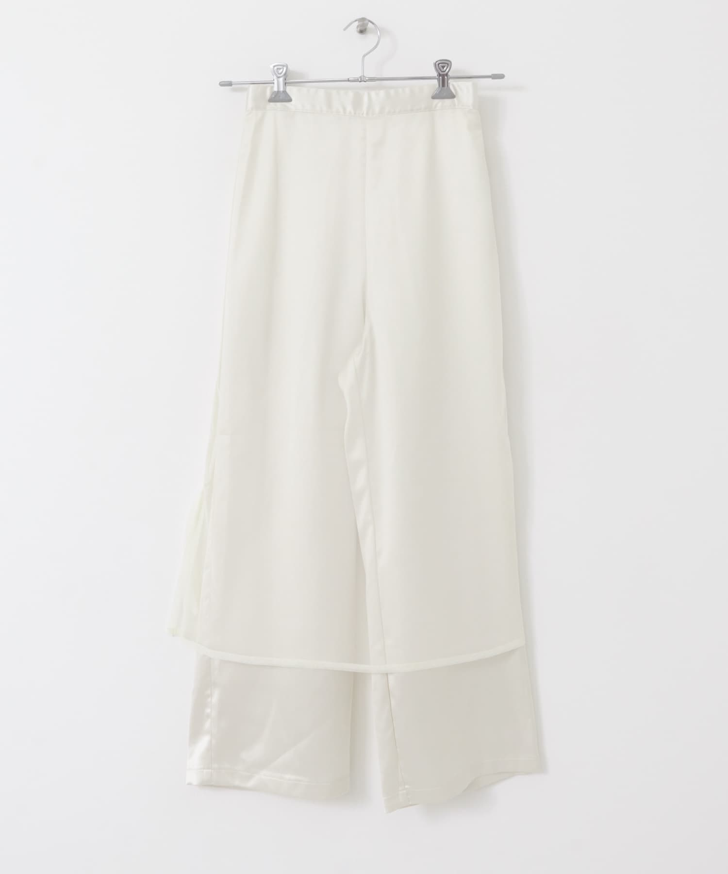 シャーリングシアースカートパンツ IVORY one