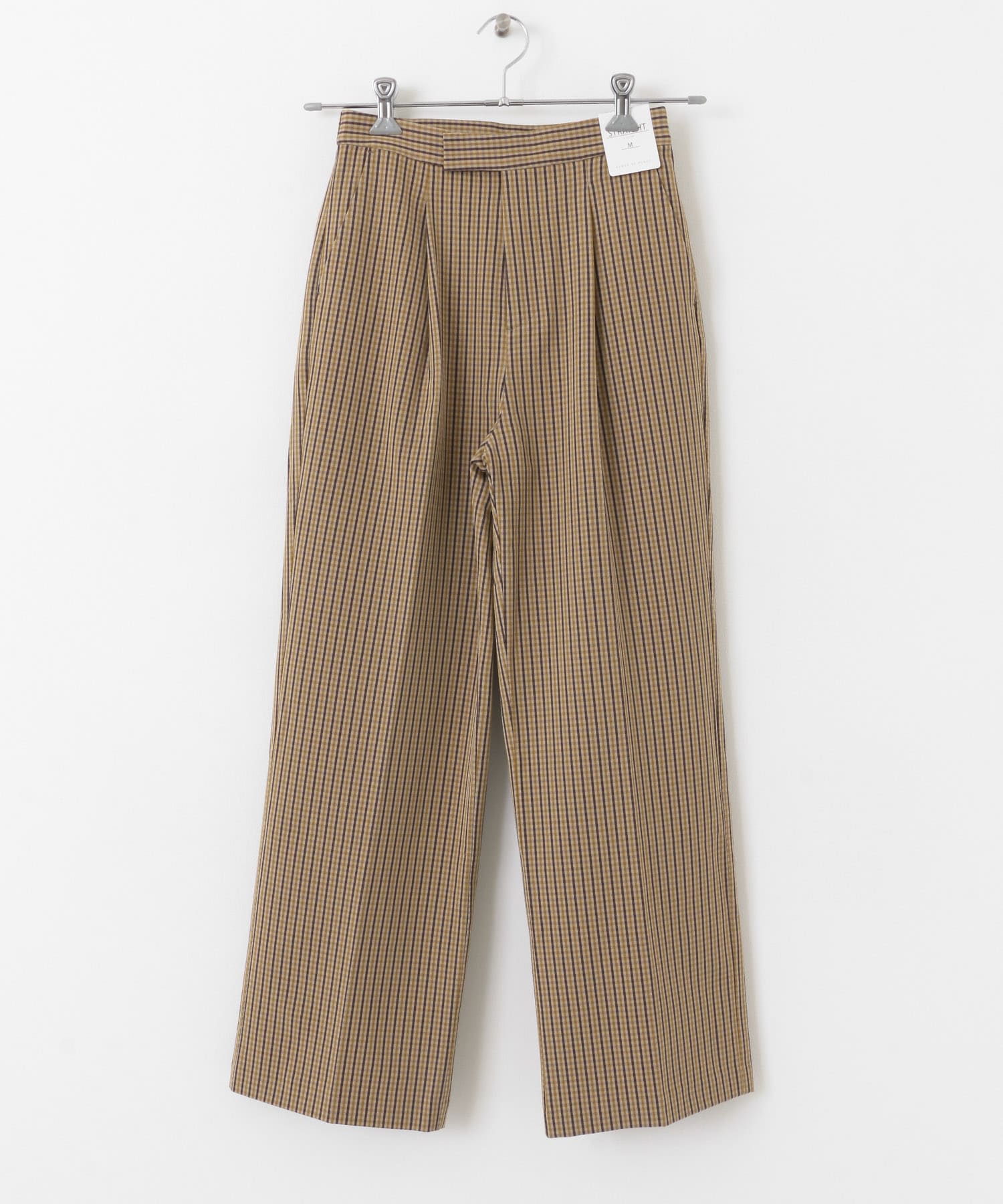 『TALLサイズ/WEB限定』センタープレスストレートパンツ BRN×PPL XS