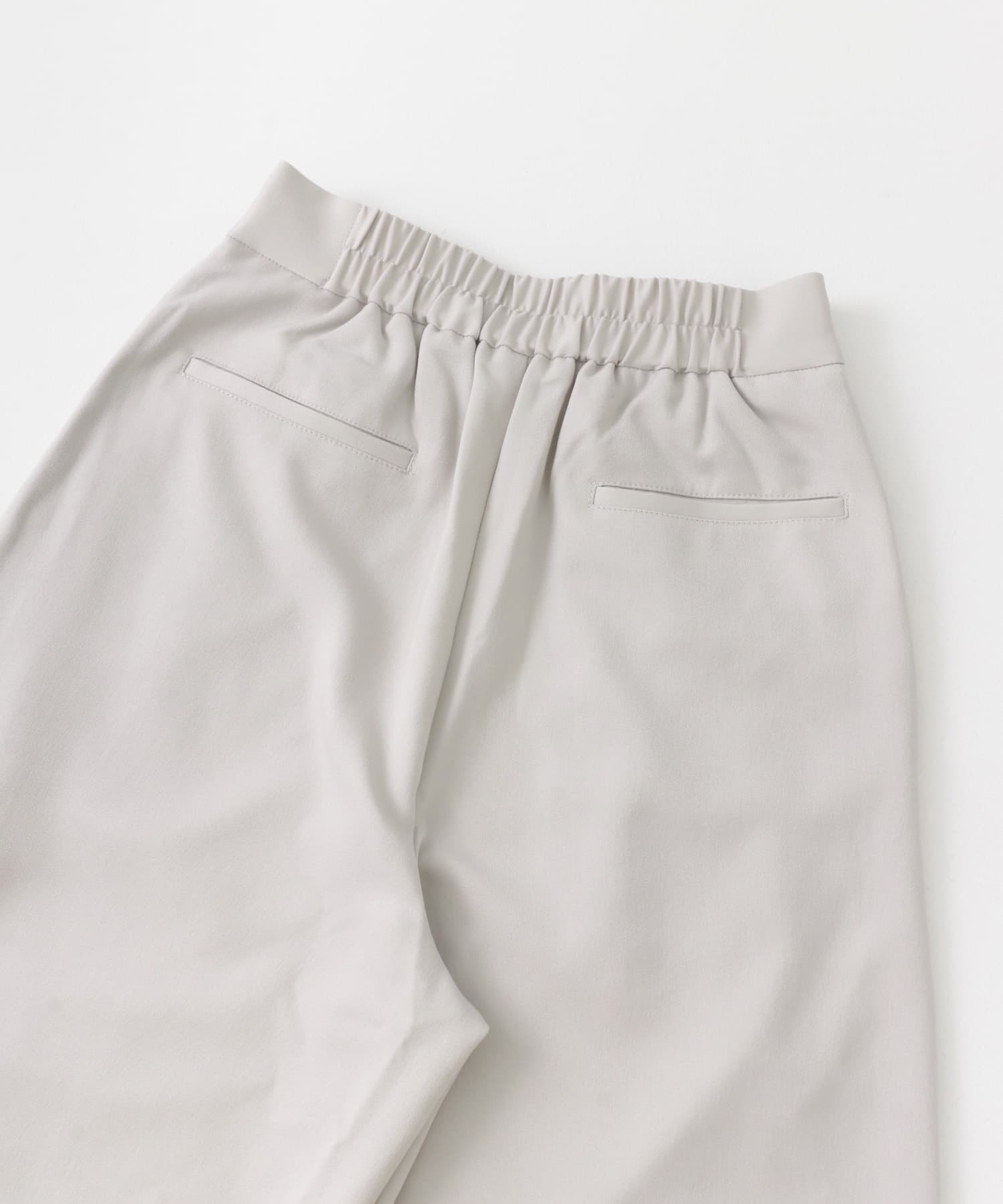 ダブルベルトスラックスワイドパンツ GREIGE S