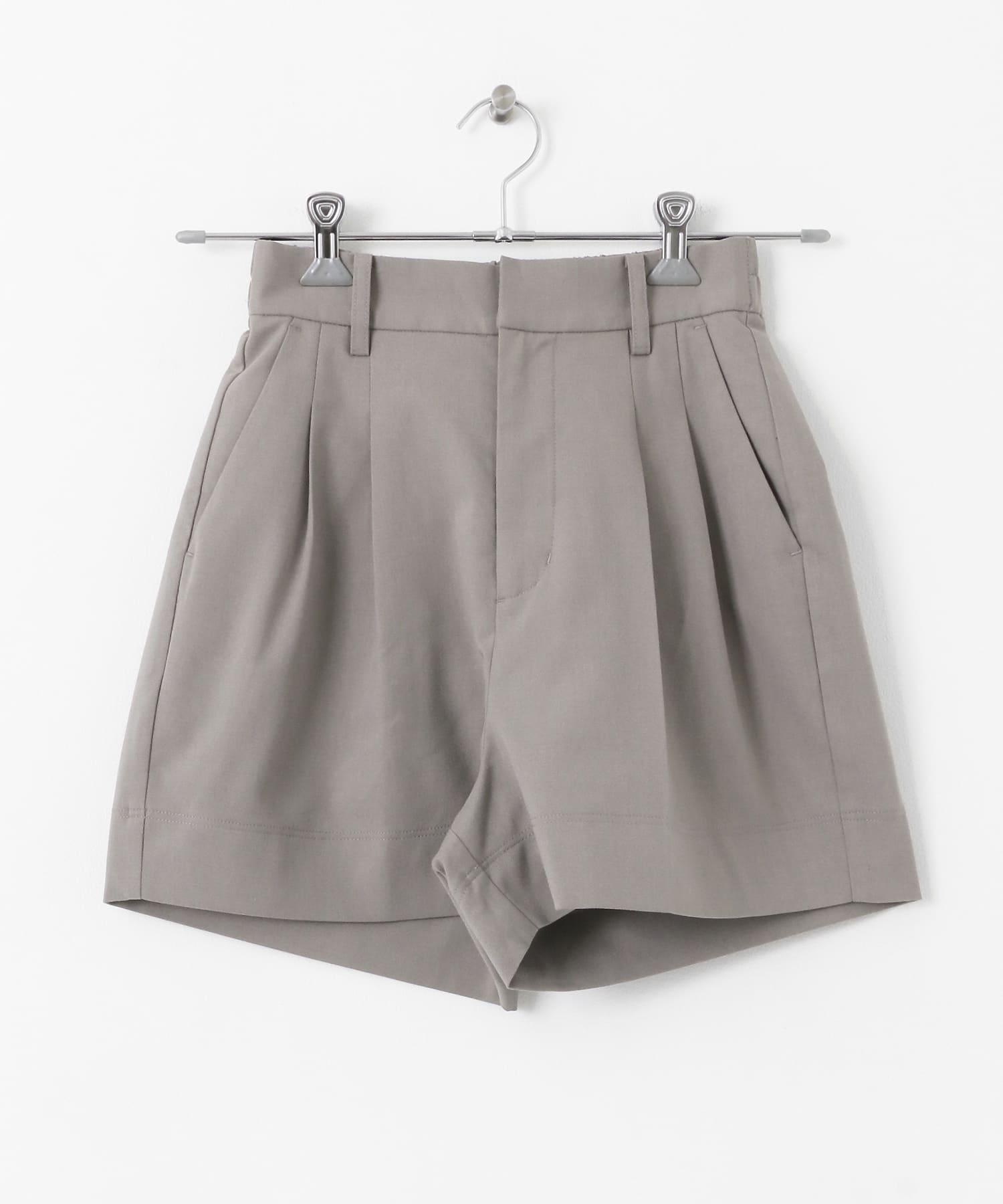 ダブルタックショートパンツ GRAY S