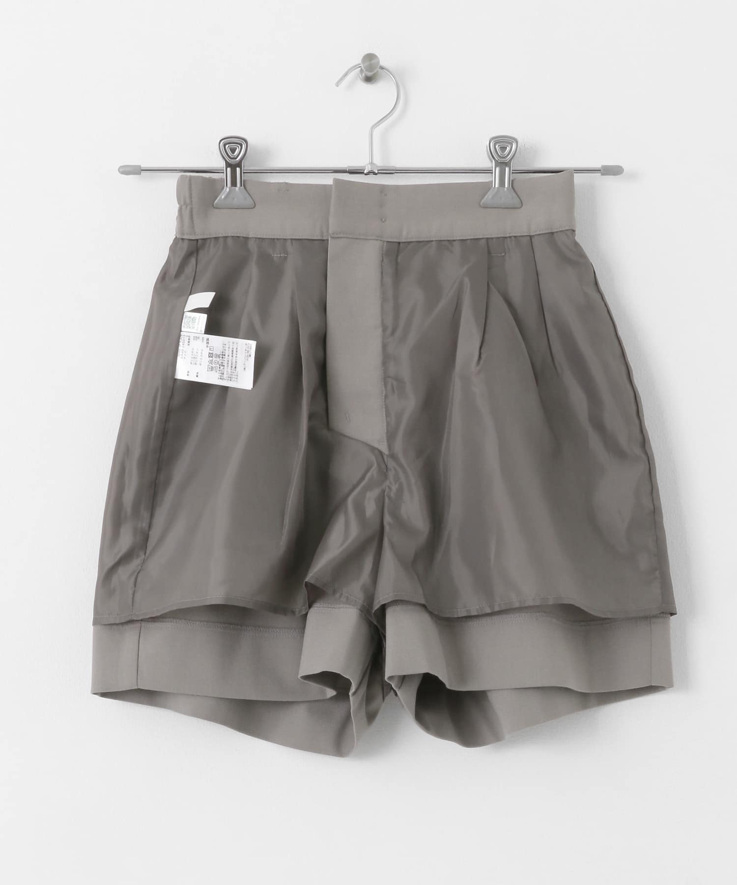 ダブルタックショートパンツ GRAY S