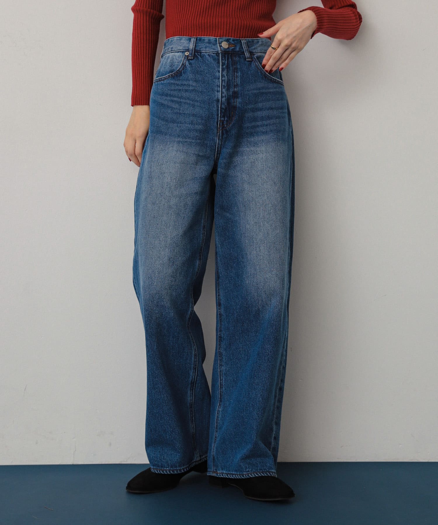 WEB/一部店舗限定』ワイドデニム(S GRAY): ボトム｜URBAN