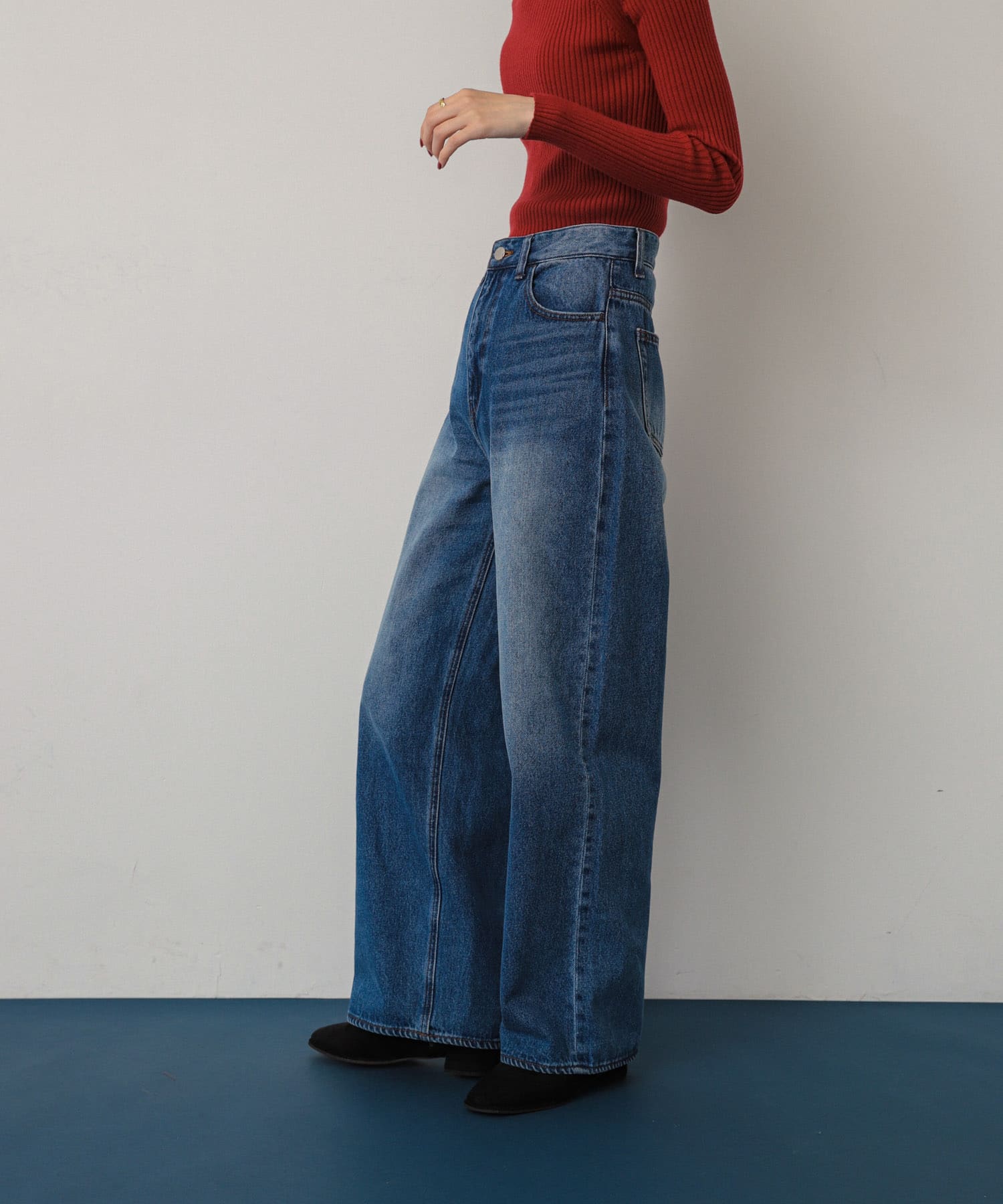 WEB/一部店舗限定』ワイドデニム(S GRAY): ボトム｜URBAN