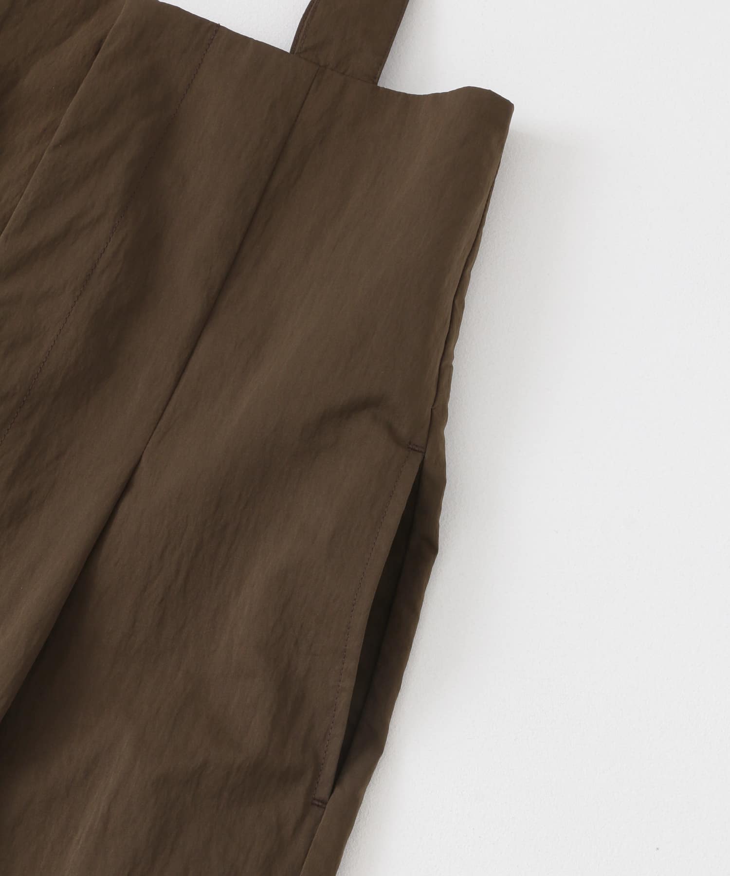 ハイウエストオーバーオール BROWN one