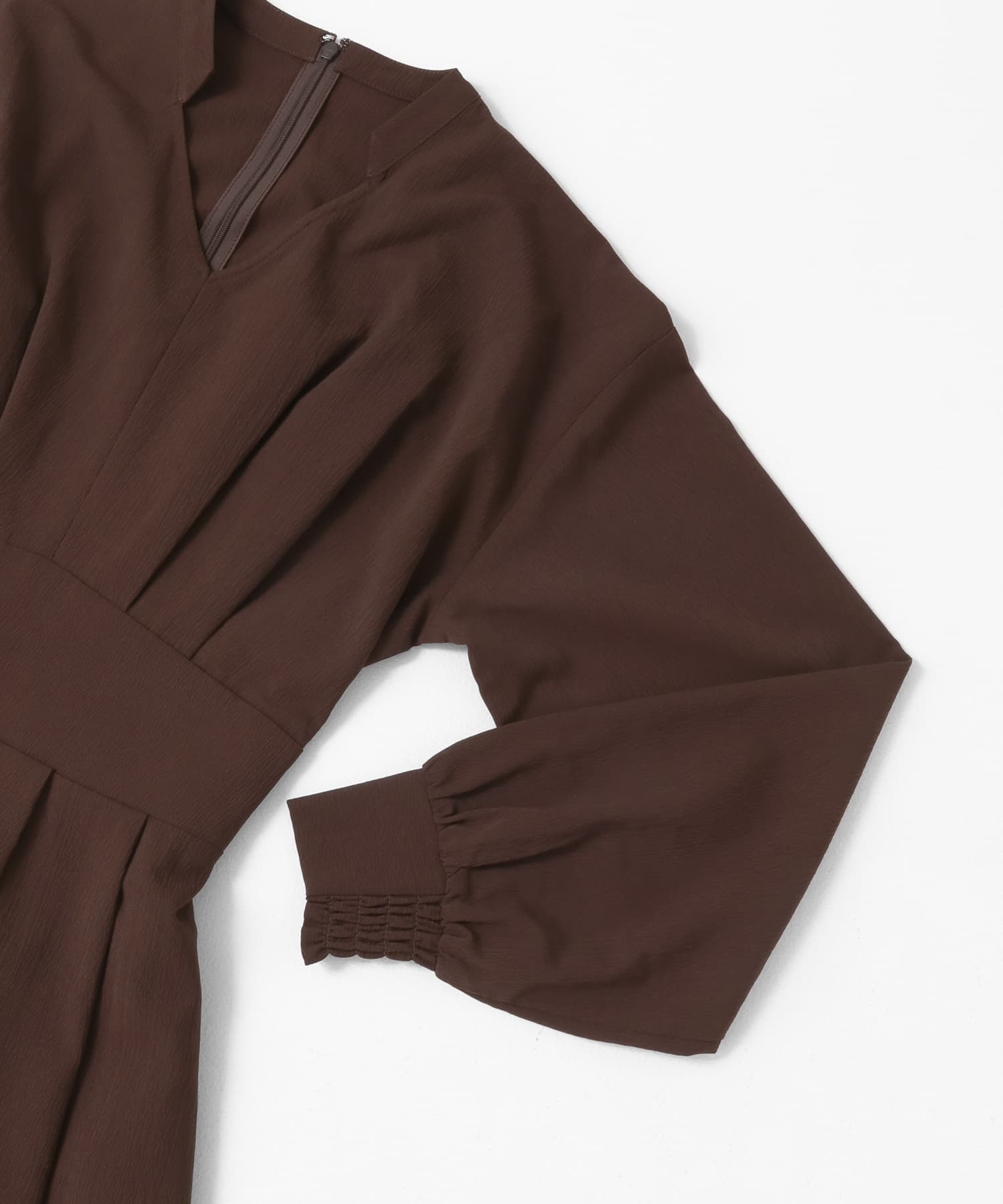 スキッパーバルーンワンピース BROWN COMPACT