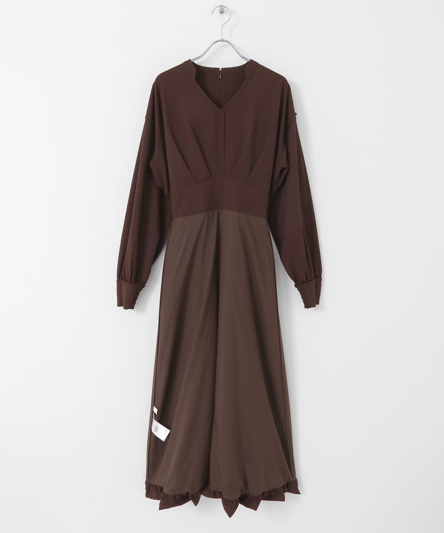 スキッパーバルーンワンピース BROWN COMPACT