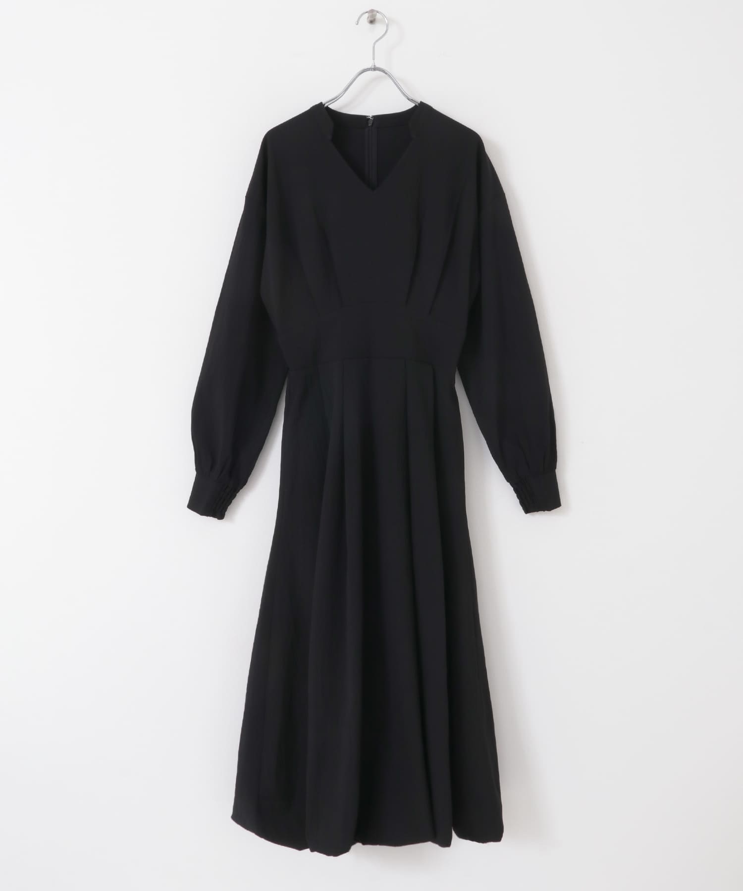 スキッパーバルーンワンピース BLACK COMPACT