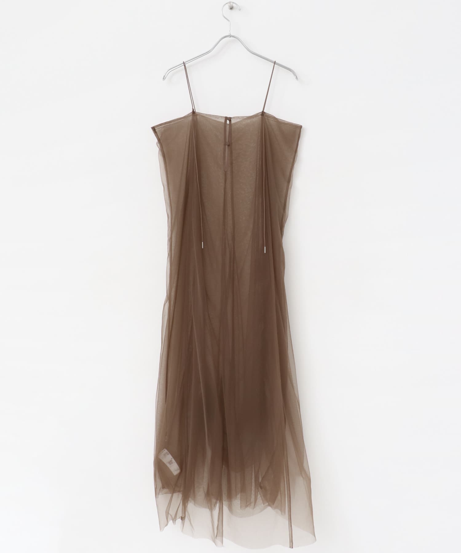 チュールレイヤードキャミワンピース BROWN one