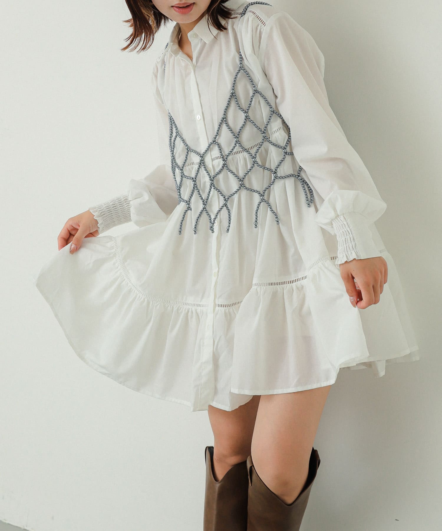 身長：158cm サイズ：one