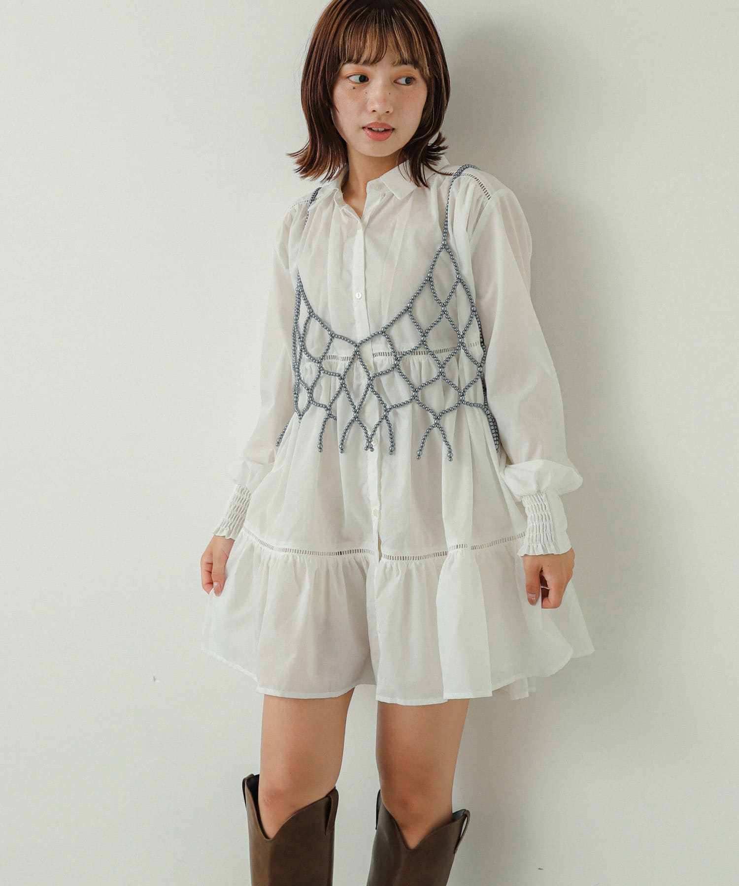 身長：158cm サイズ：one
