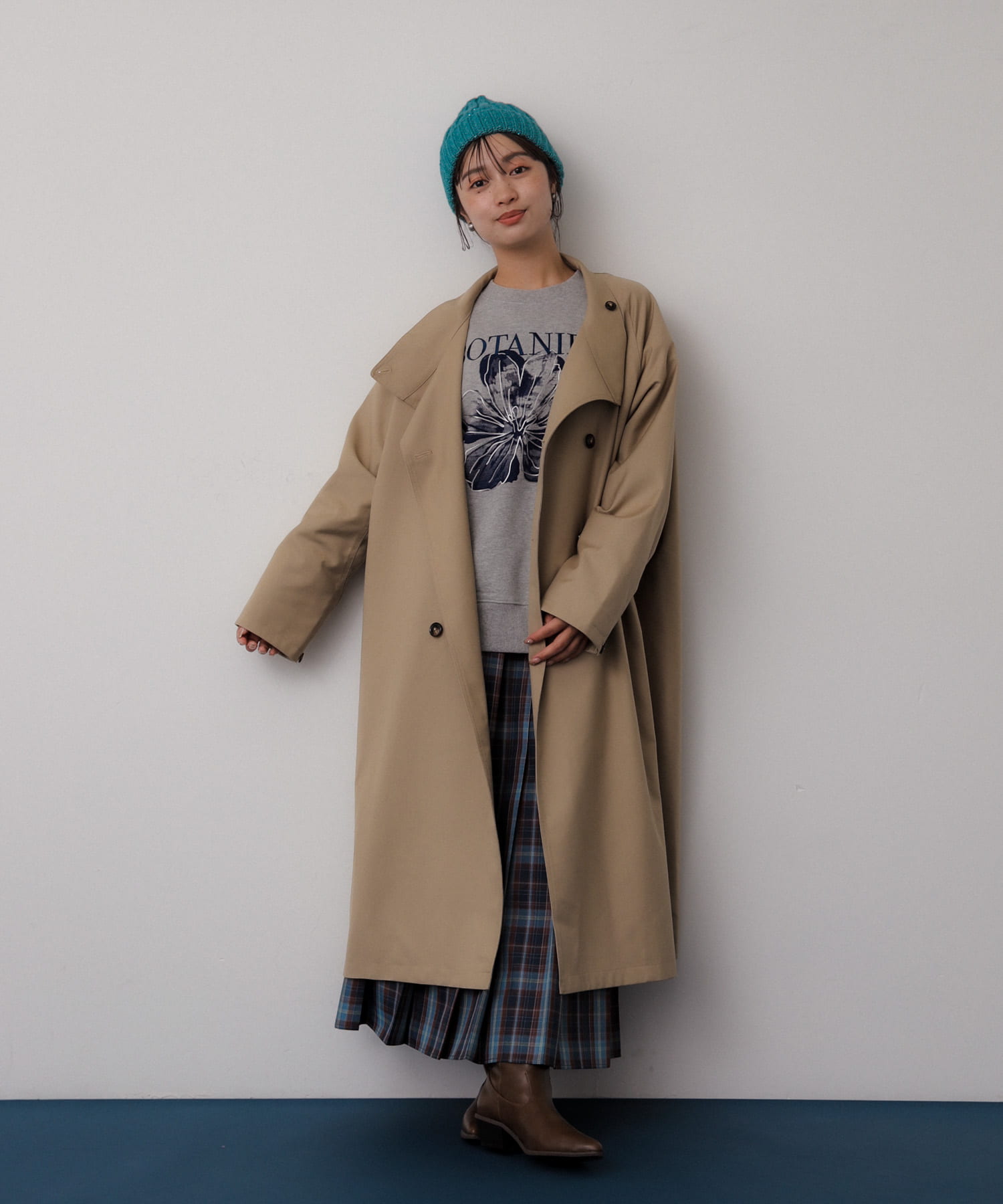 スパンコールニットキャップ BLUE one