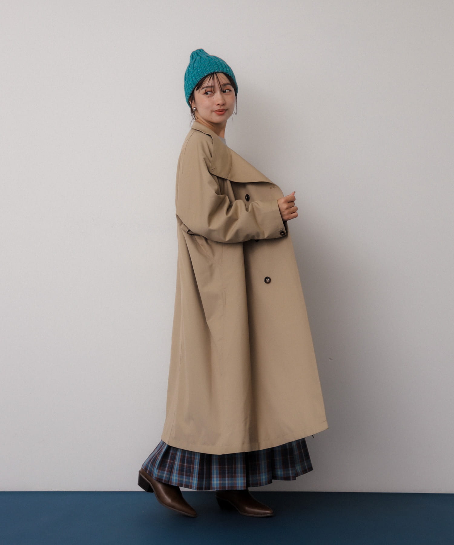 スパンコールニットキャップ BLUE one