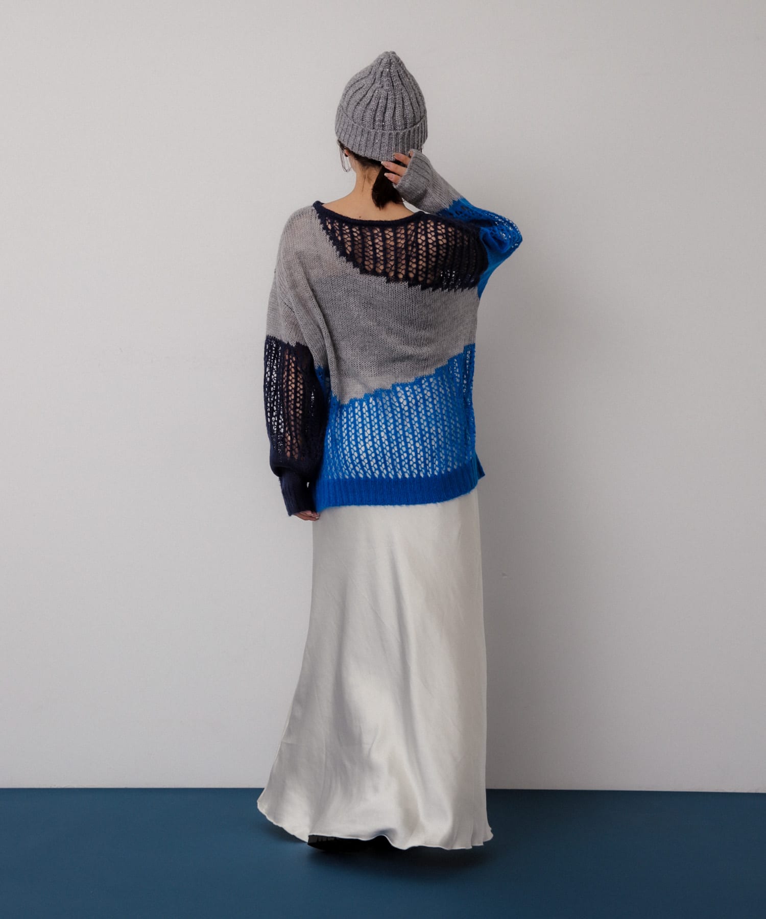 スパンコールニットキャップ GRAY one