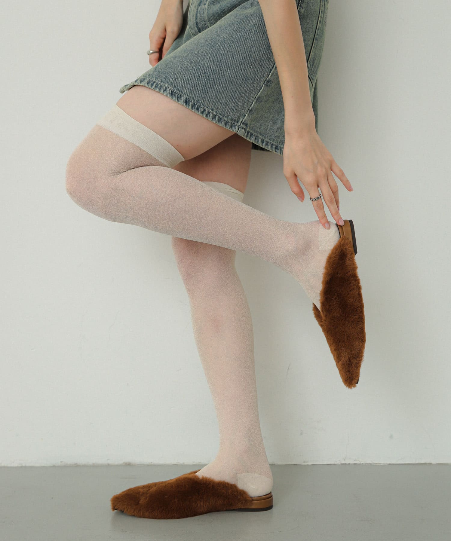 ニーハイソックス IVORY one