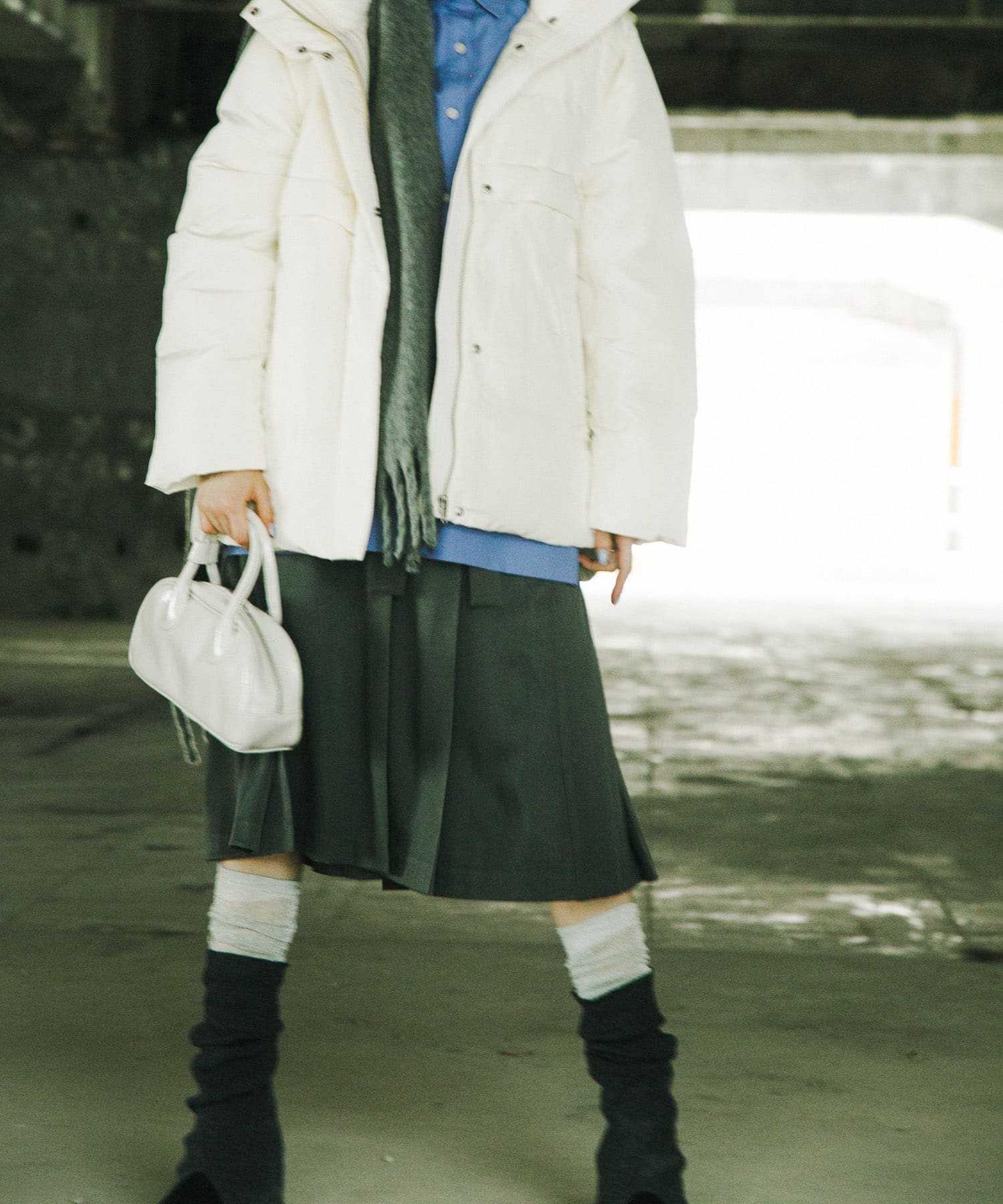 ニーハイソックス SILVER one