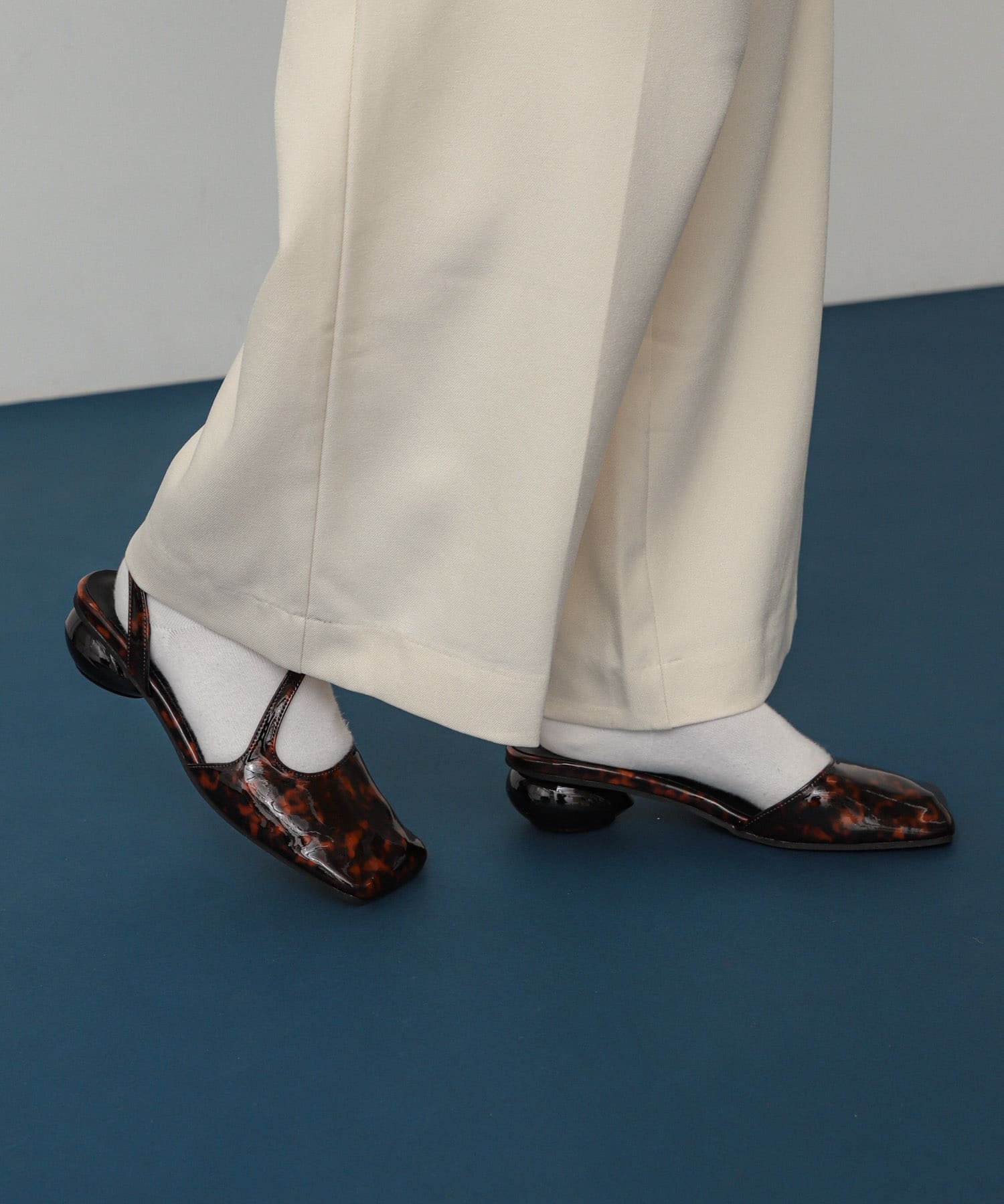 ワイドスクエアシューズ BROWN S