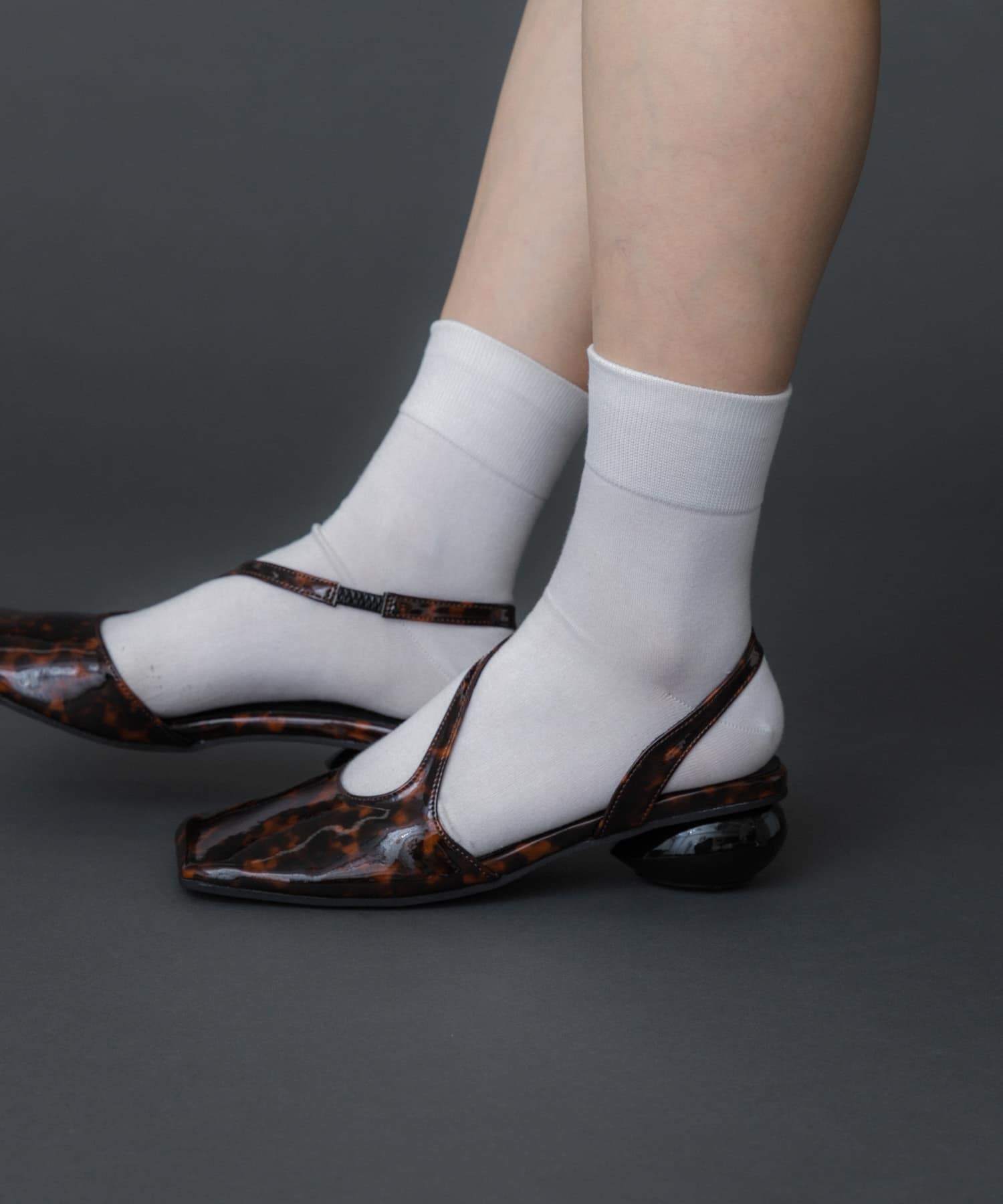 ワイドスクエアシューズ BROWN S