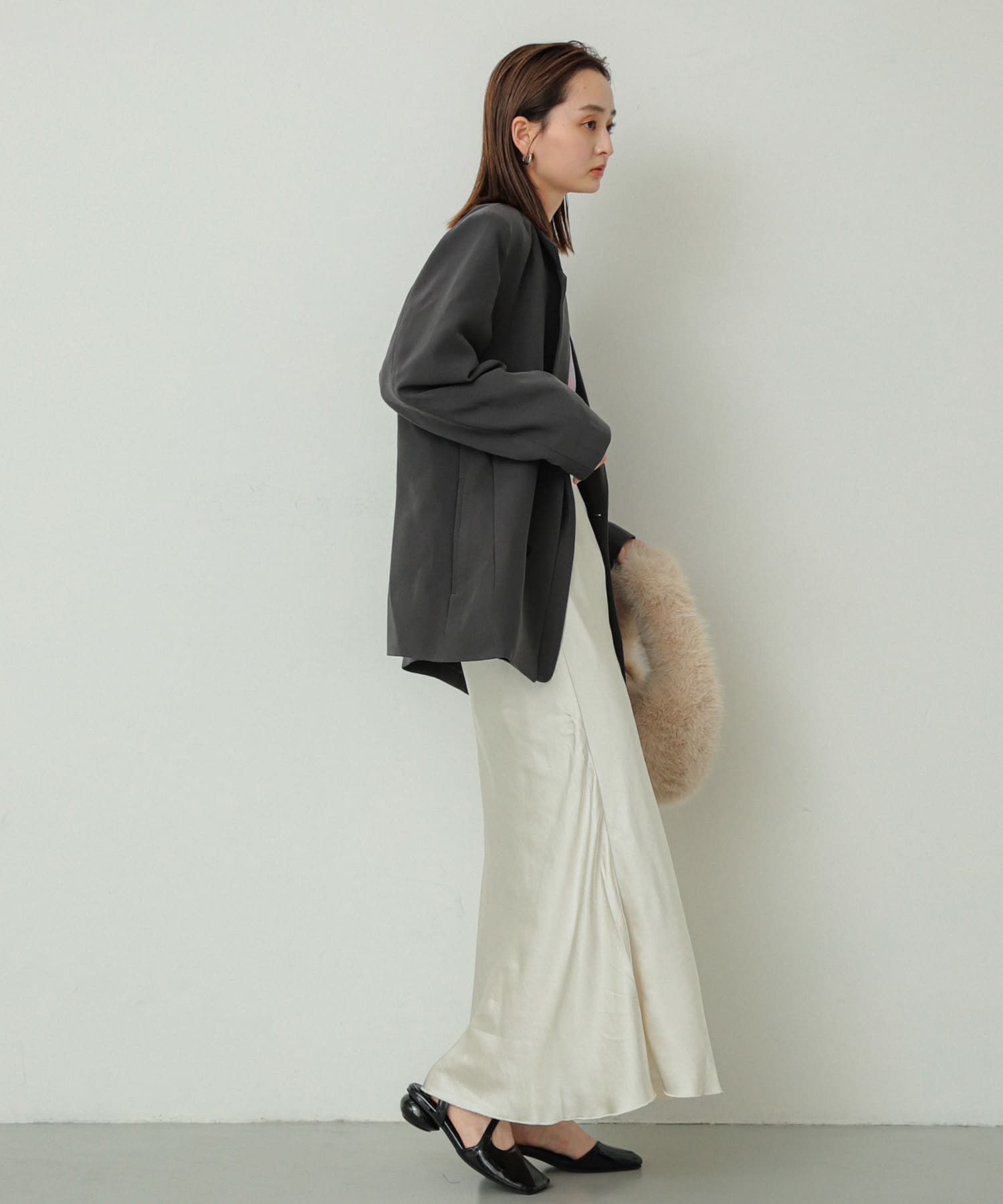 ワイドスクエアシューズ BLACK M