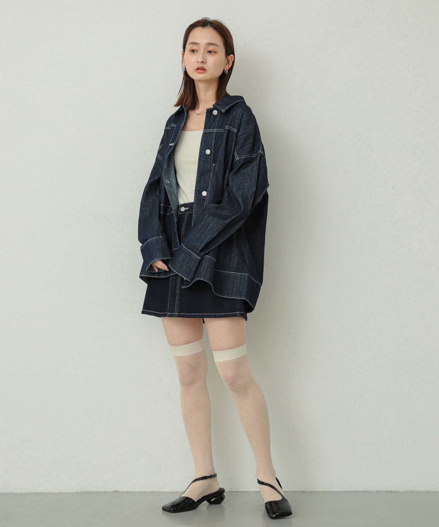 ワイドスクエアシューズ BLACK M