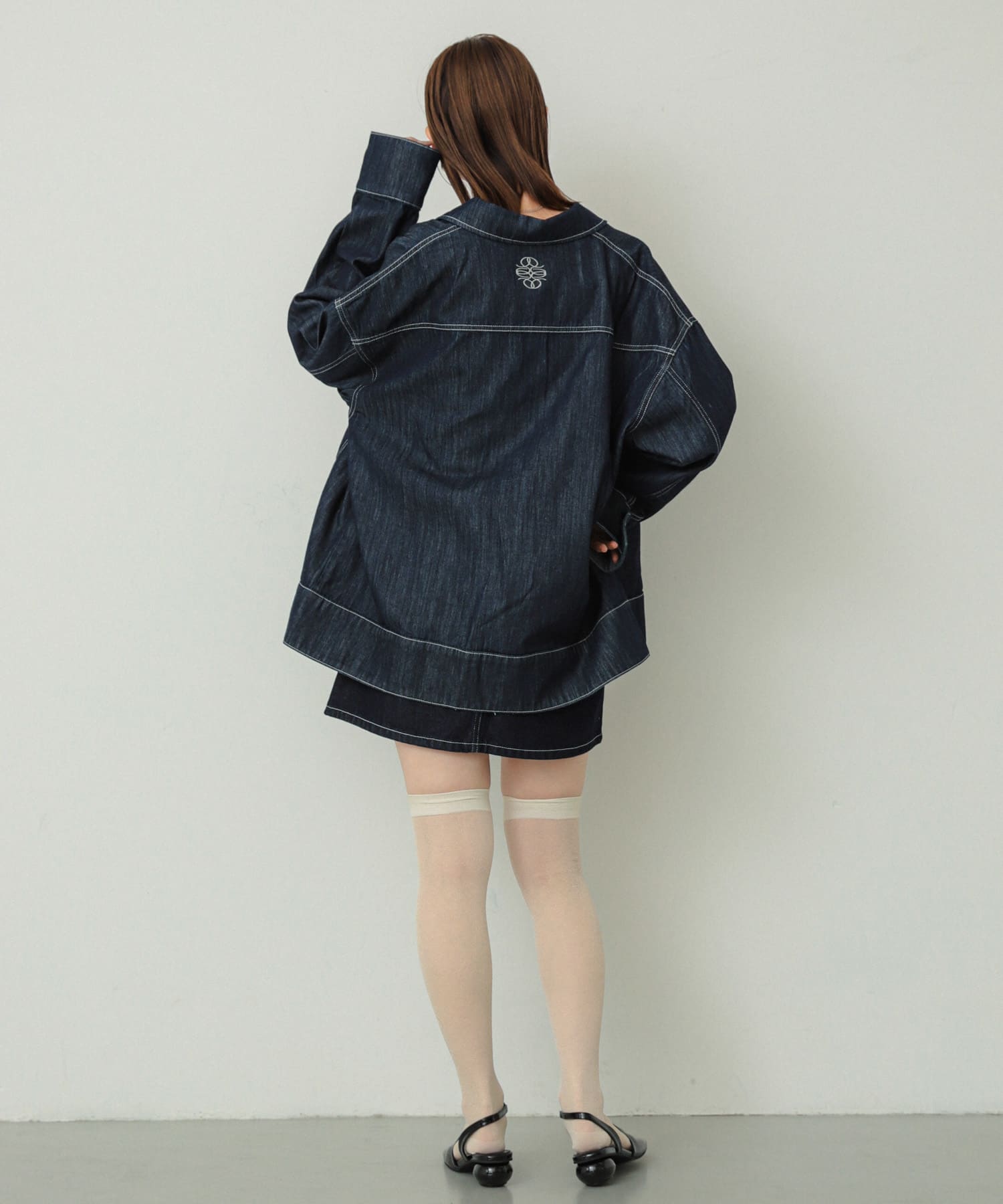 ワイドスクエアシューズ BLACK L