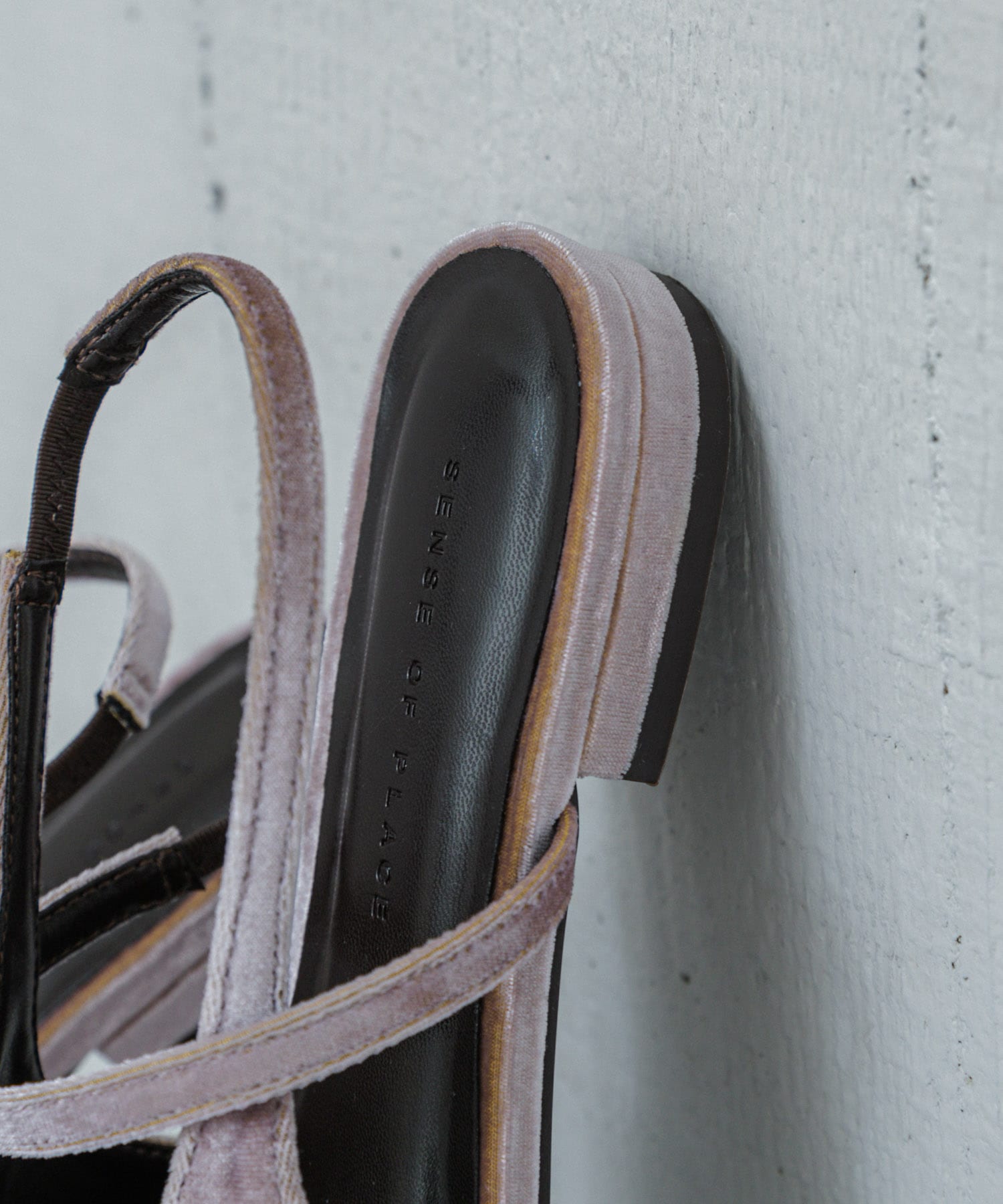 ベロアポインテッドシューズ L.PINK M