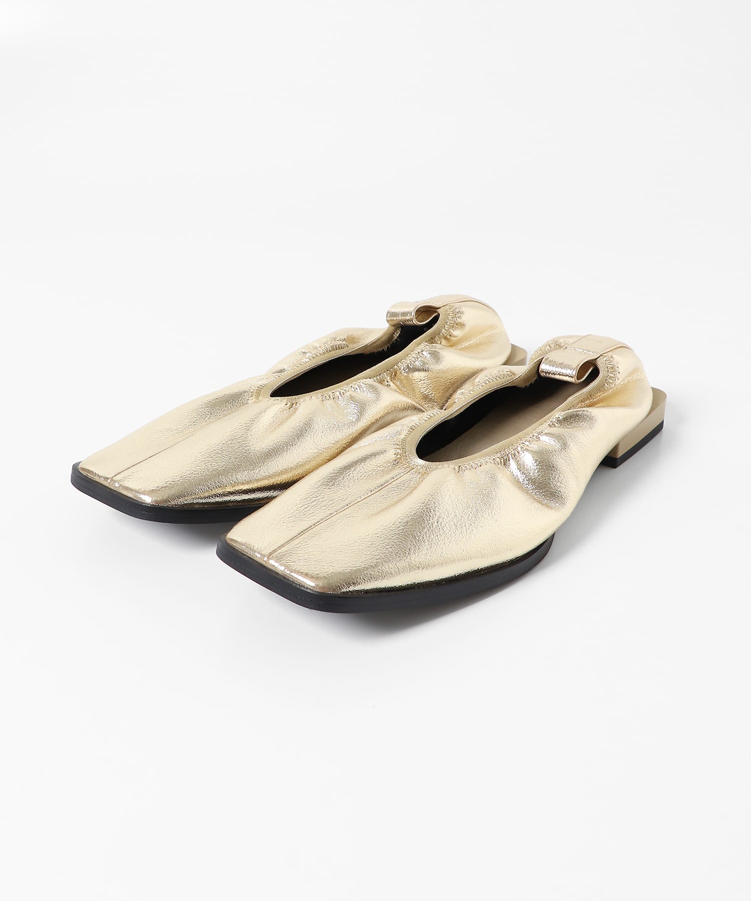 新品✨定価 18,900円made in JAPANスクエアトゥフラット 完売品 Margot Walker] スクエアトゥ 超軽量 厚底 フラットシューズ