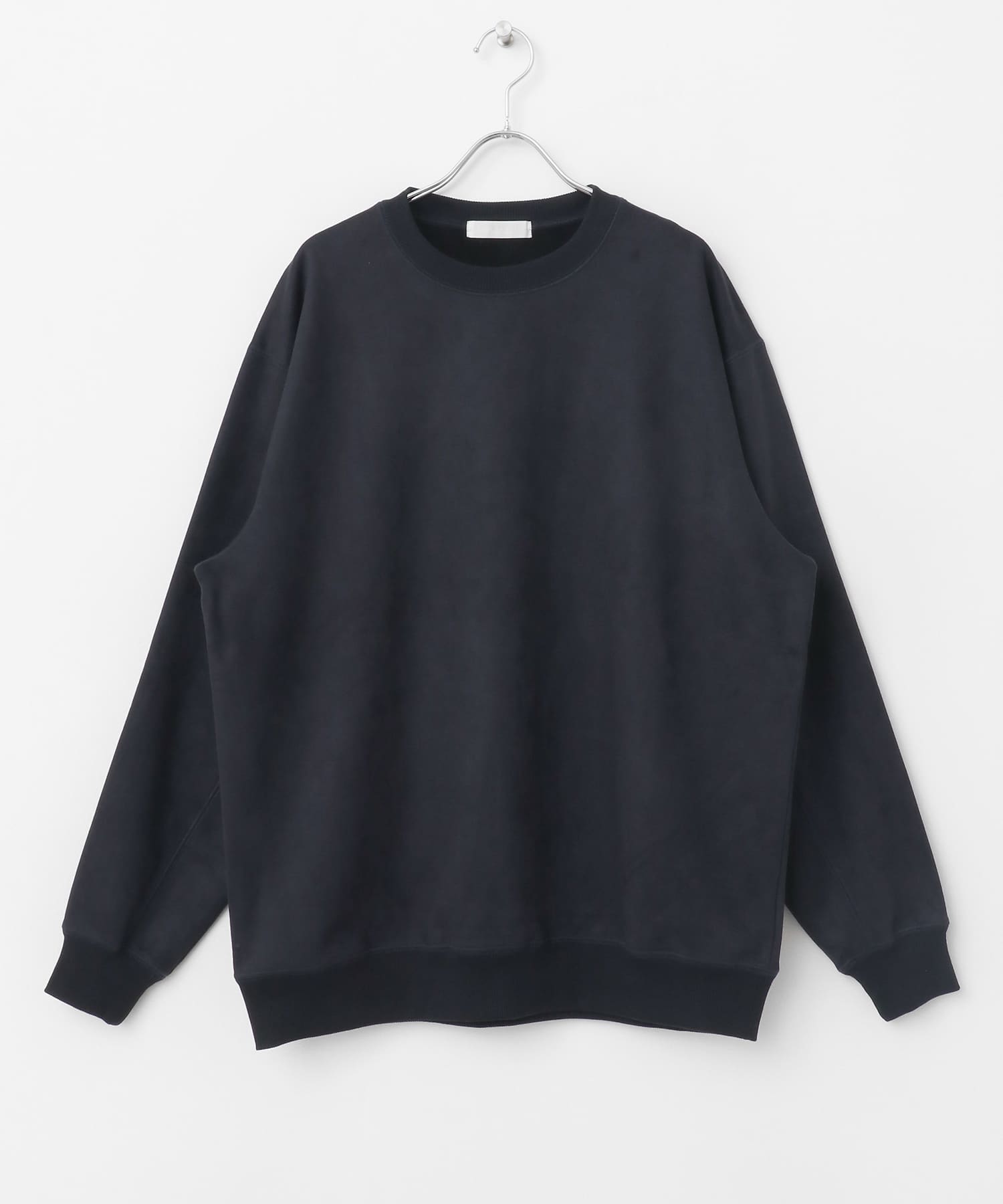 フェイクスエードクルーネックスウェット CHARCOAL M