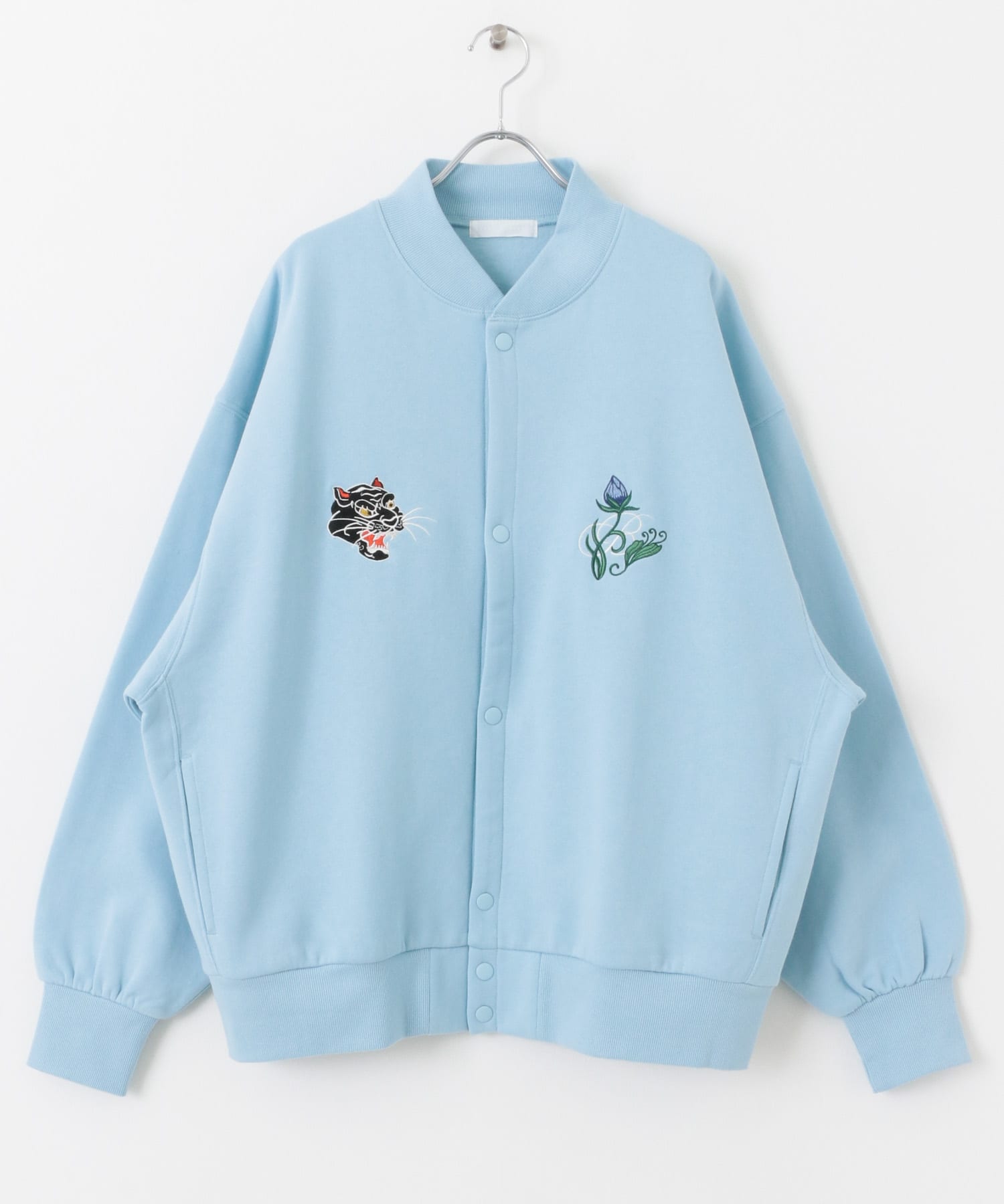 シシュウスウェットブルゾン L.BLUE M