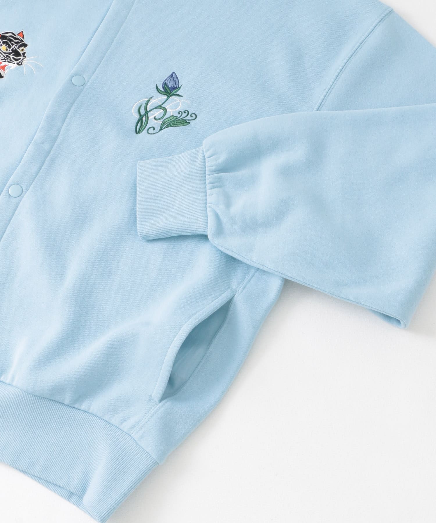 シシュウスウェットブルゾン L.BLUE M