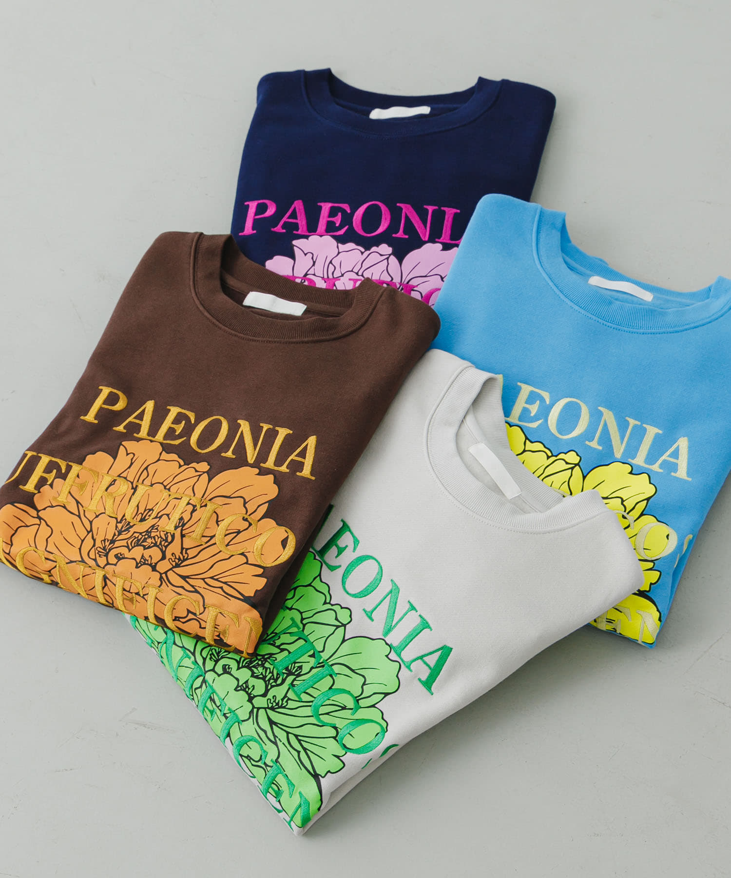 ボタニカルグラフィッククルーネックスウェット BROWN L