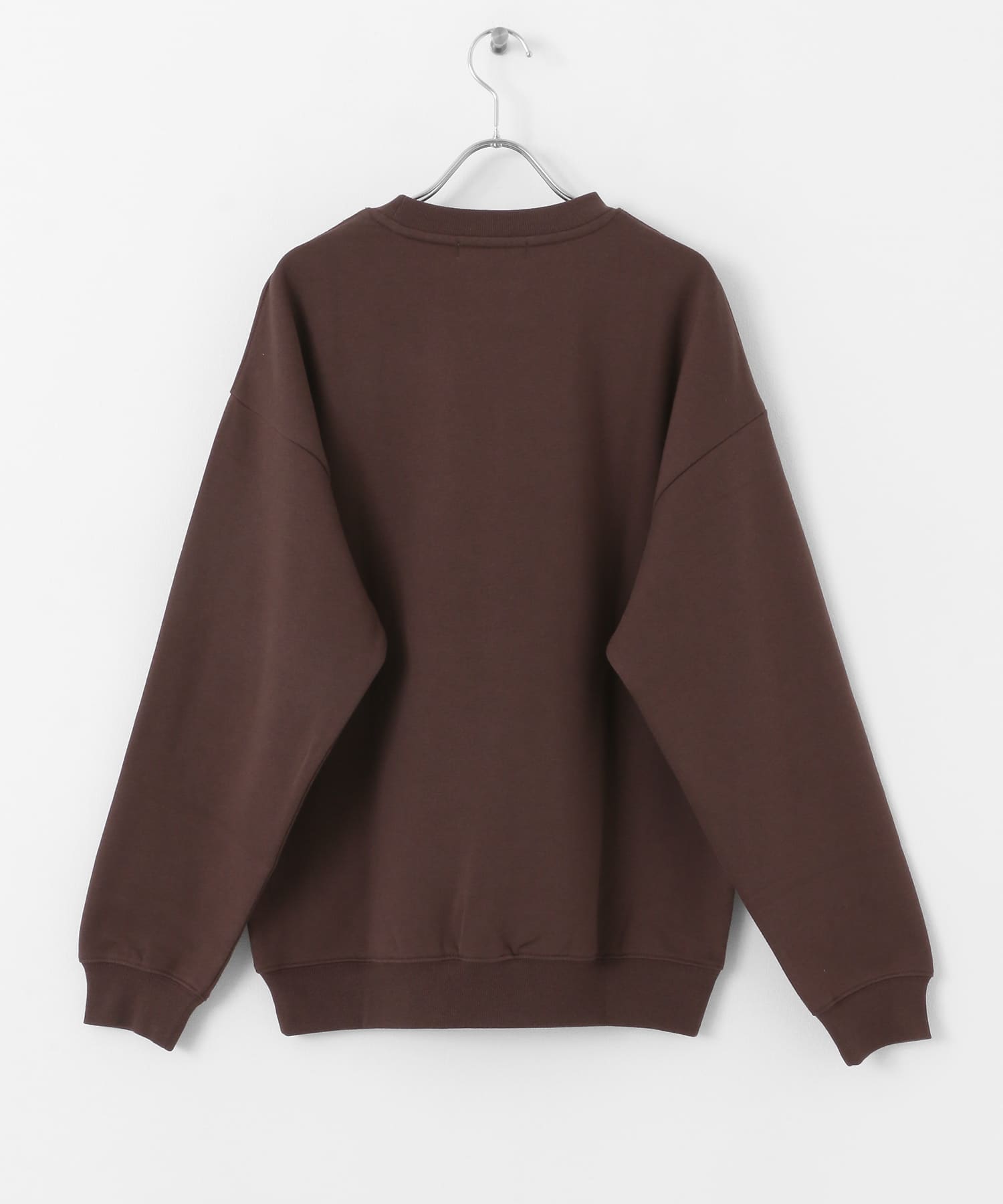 ボタニカルグラフィッククルーネックスウェット BROWN M