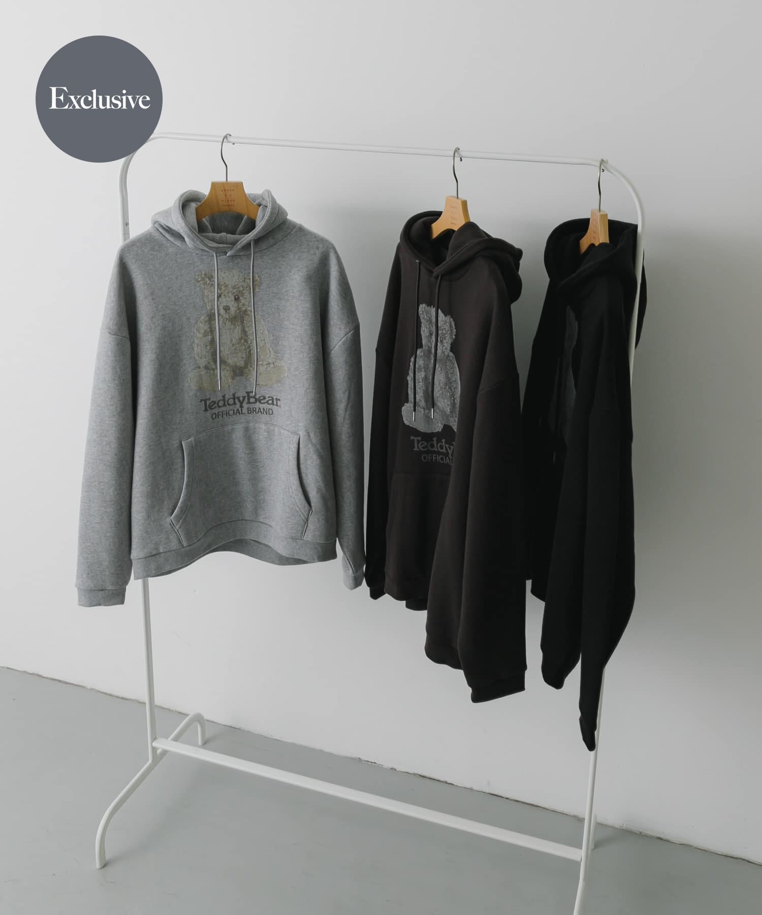 『別注』TeddyBear×SENSE OF PLACE　テディベアパーカー GRAY M