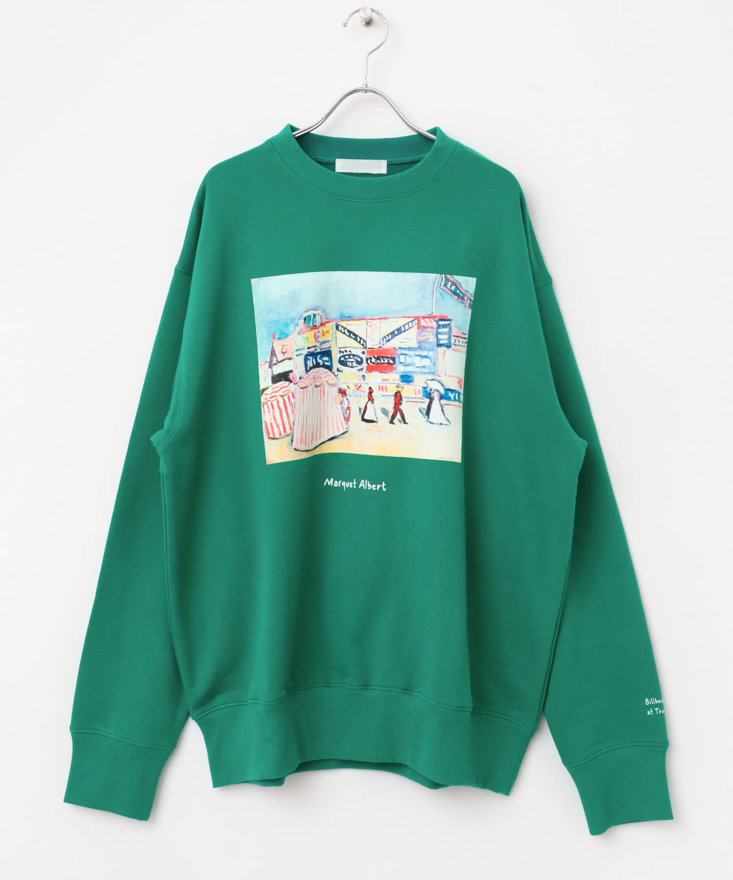 『別注』Albert Marquet プリントスウェット GREEN M