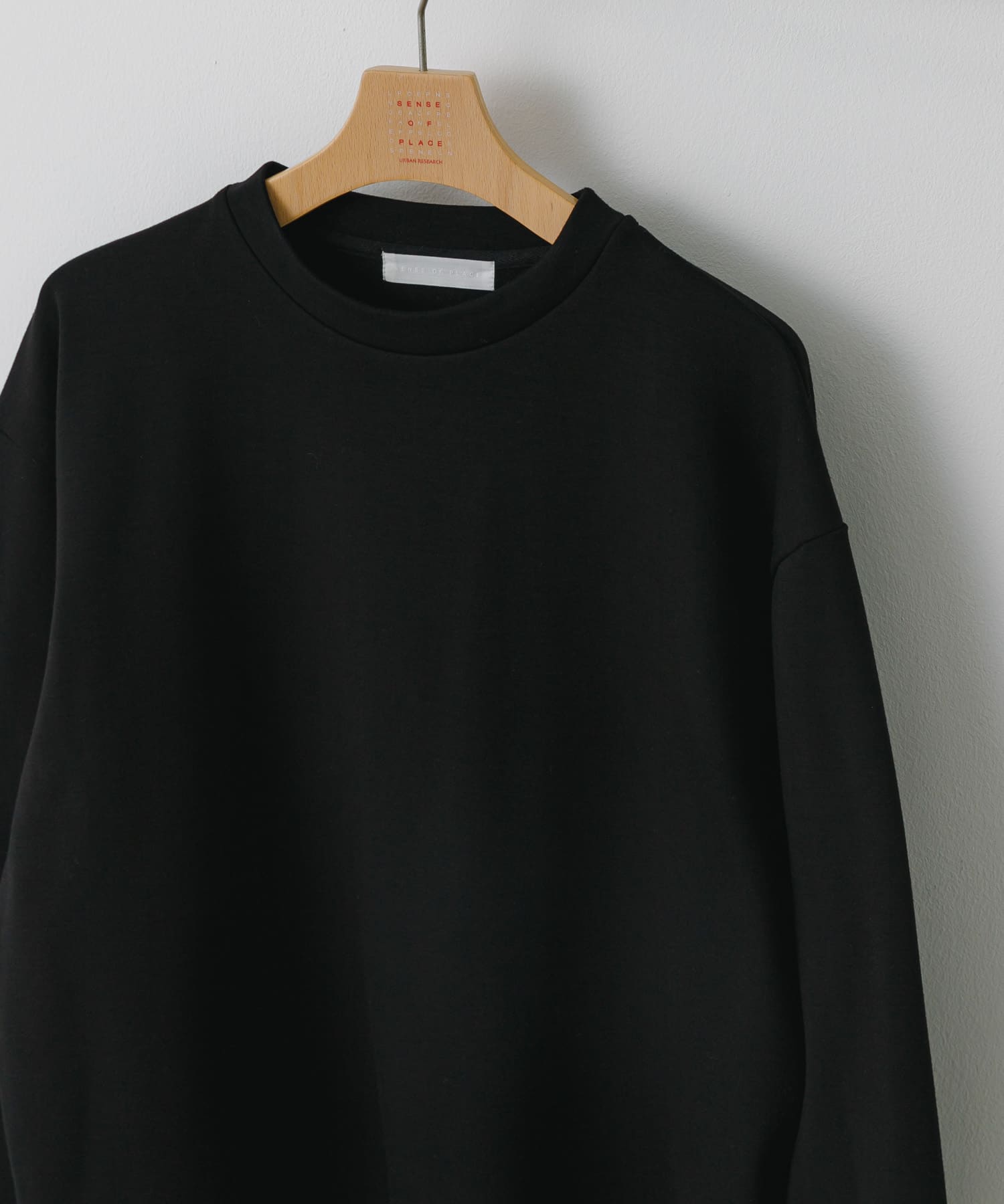 ダンボールポンチクルーネックスウェット BLACK M