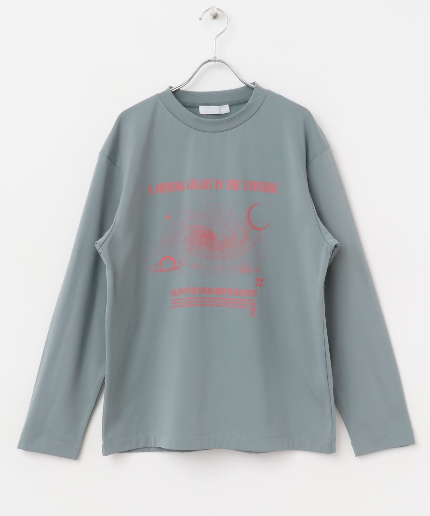 Galaxy Graphic Long-Sleeve T-shirts L.GRAY M