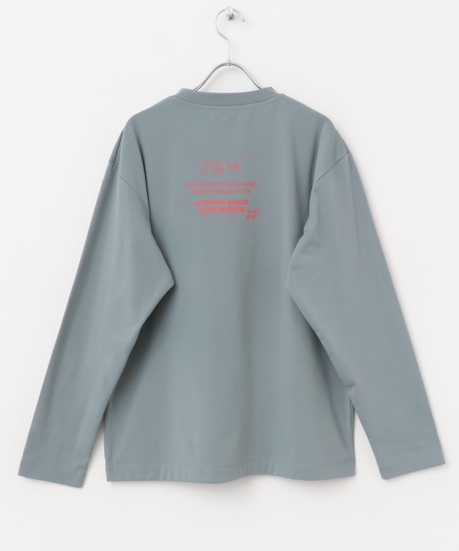 Galaxy Graphic Long-Sleeve T-shirts L.GRAY M