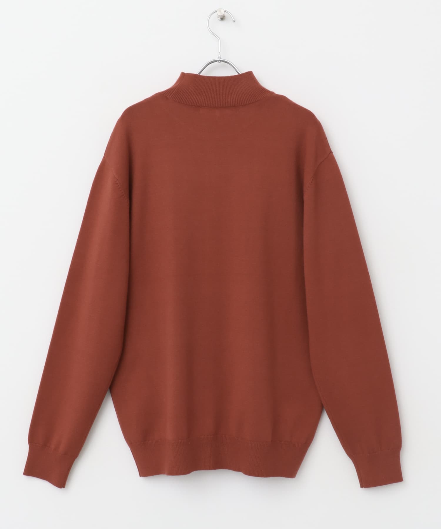 ストレッチモックネックニット COGNAC M