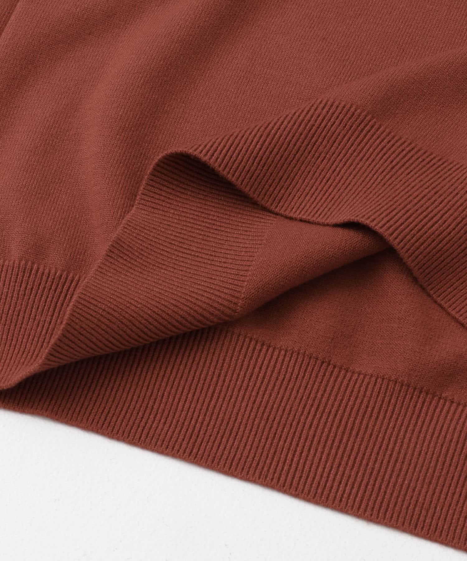 ストレッチモックネックニット COGNAC M