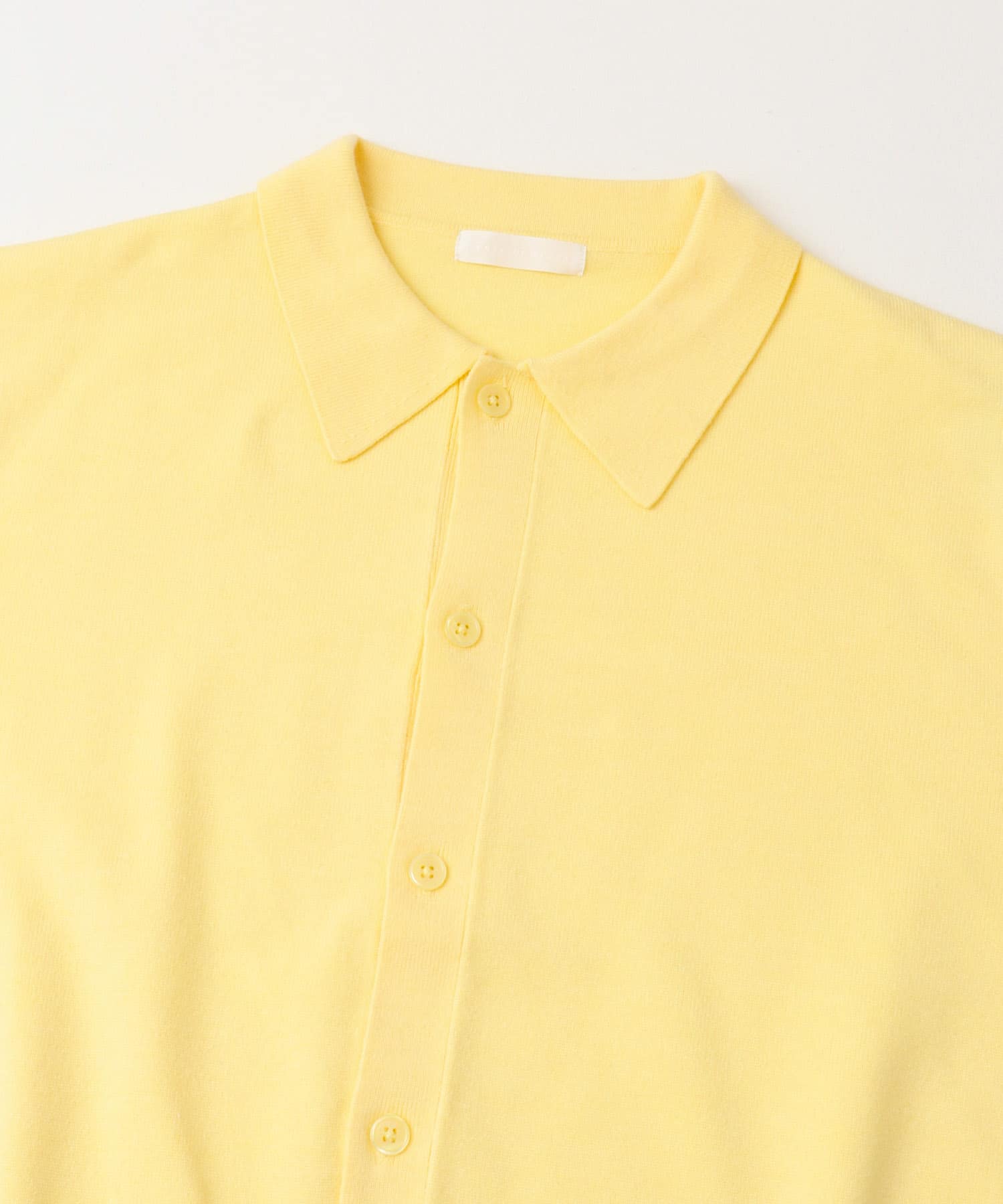 『ユニセックス』『洗濯可』ストレッチシャツカーディガン L.YELLOW M