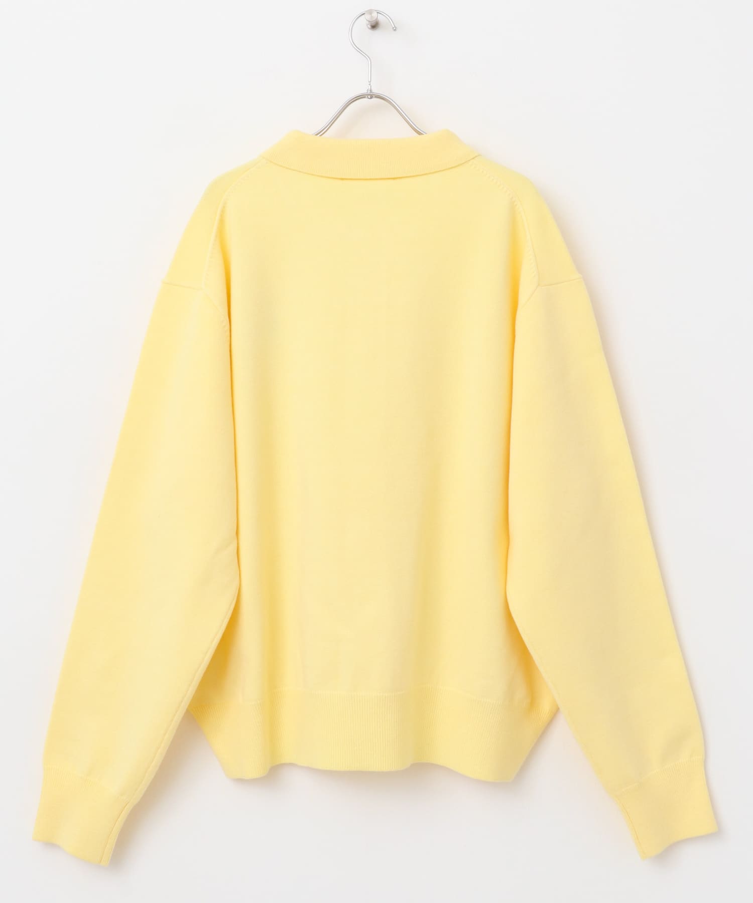 『ユニセックス』『洗濯可』ストレッチシャツカーディガン L.YELLOW M