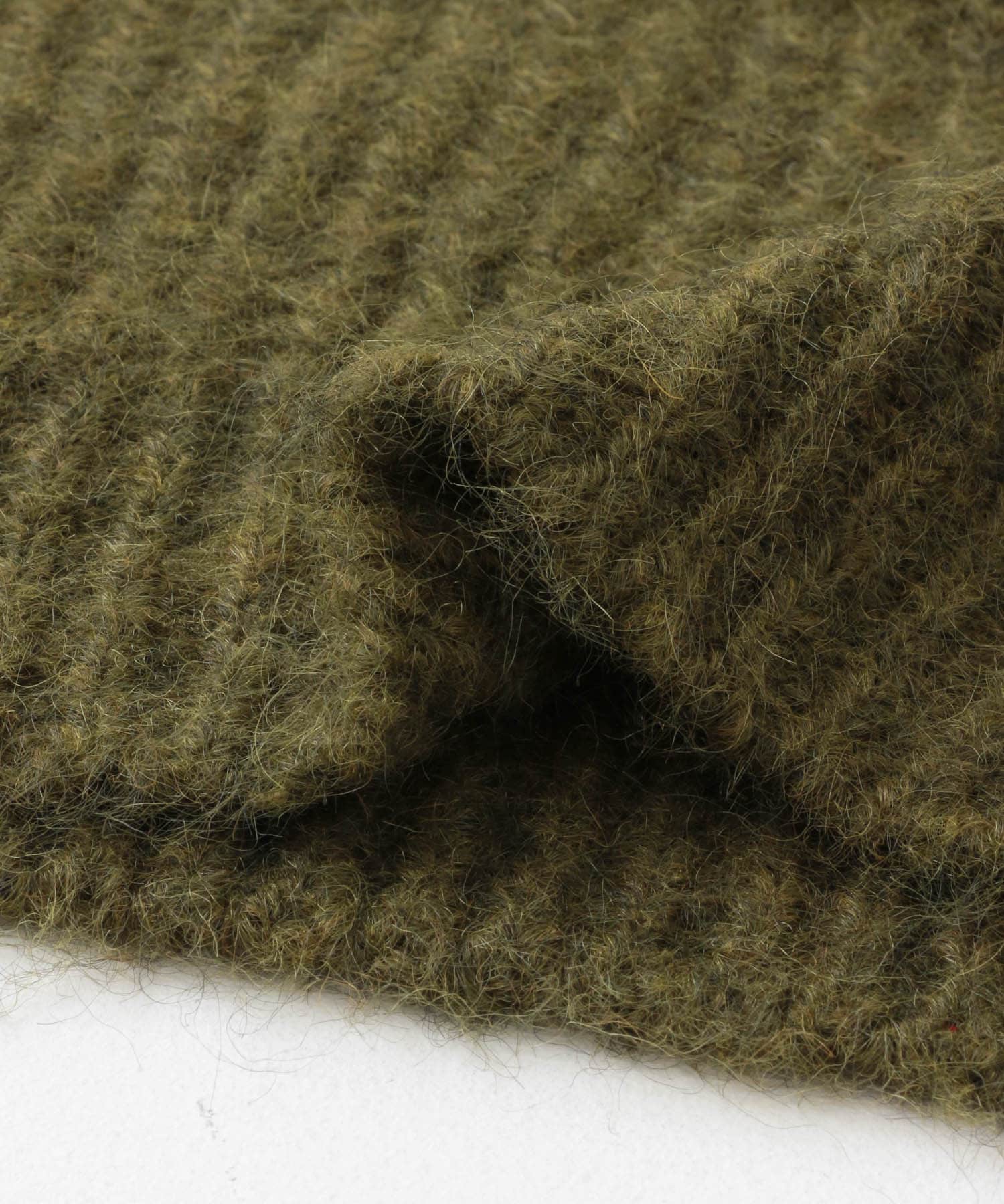 シャギークルーネックニット KHAKI M